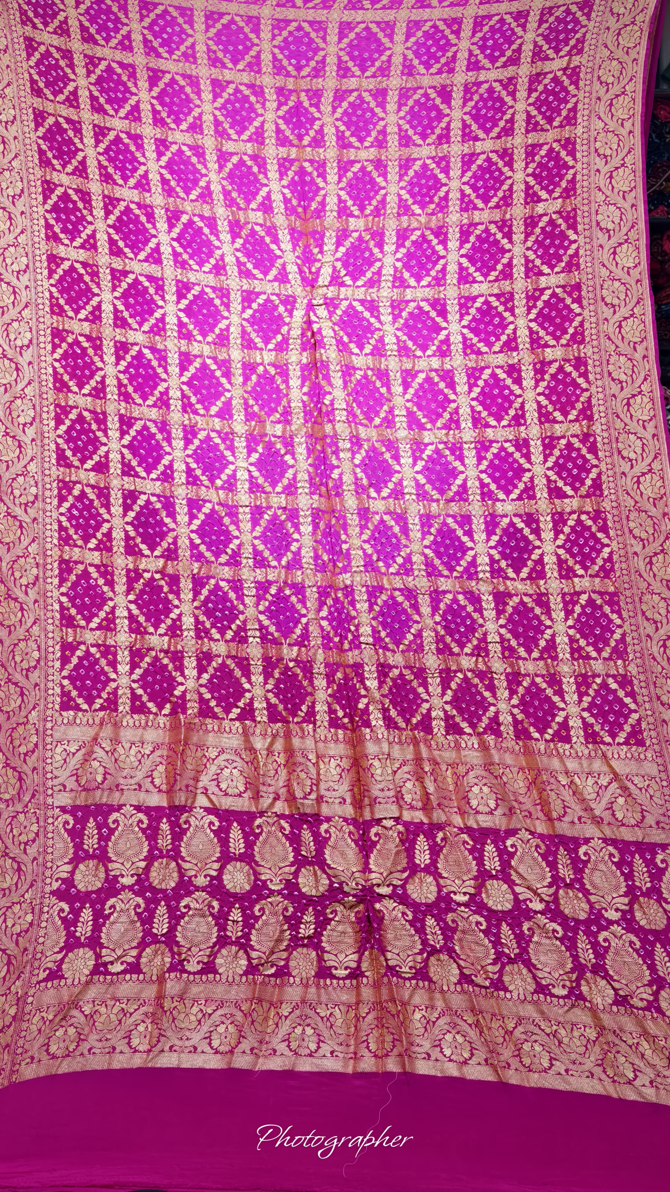 Pure Banarasi Georgette Real Neem Zari Upada Saree