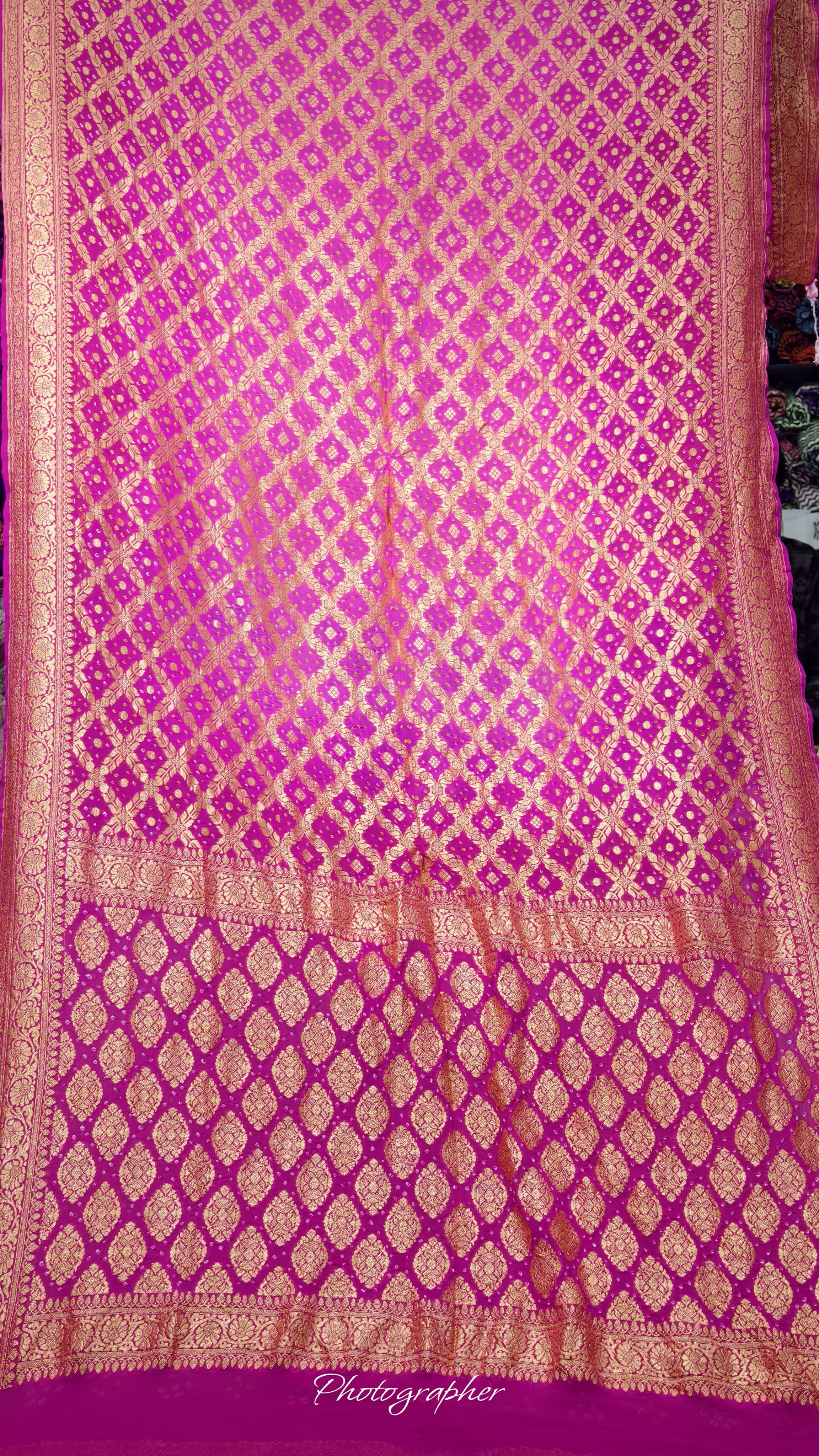 Pure Banarasi Georgette Real Neem Zari Upada Saree