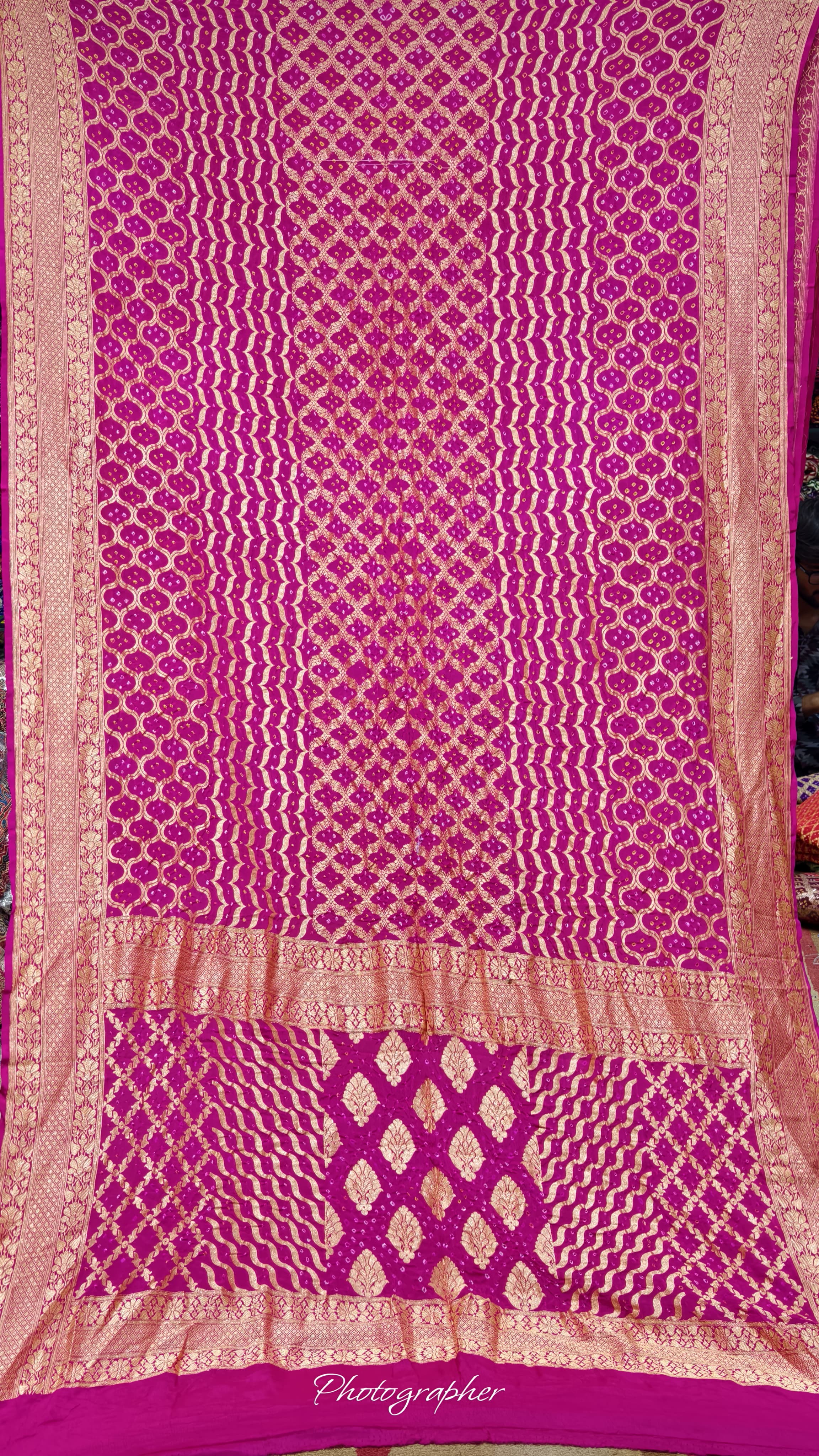 Pure Banarasi Georgette Real Neem Zari Upada Saree
