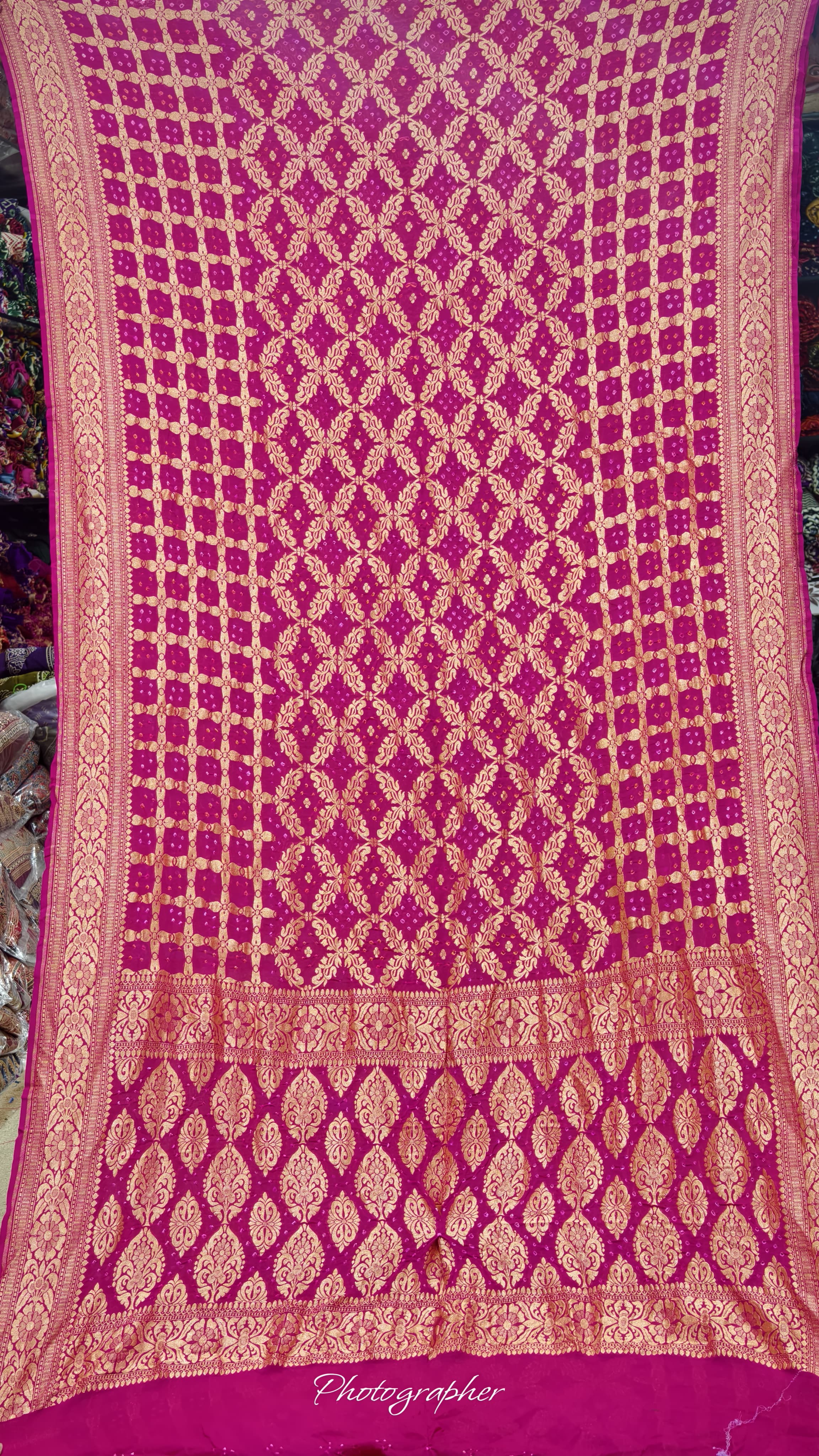 Pure Banarasi Georgette Real Neem Zari Upada Saree