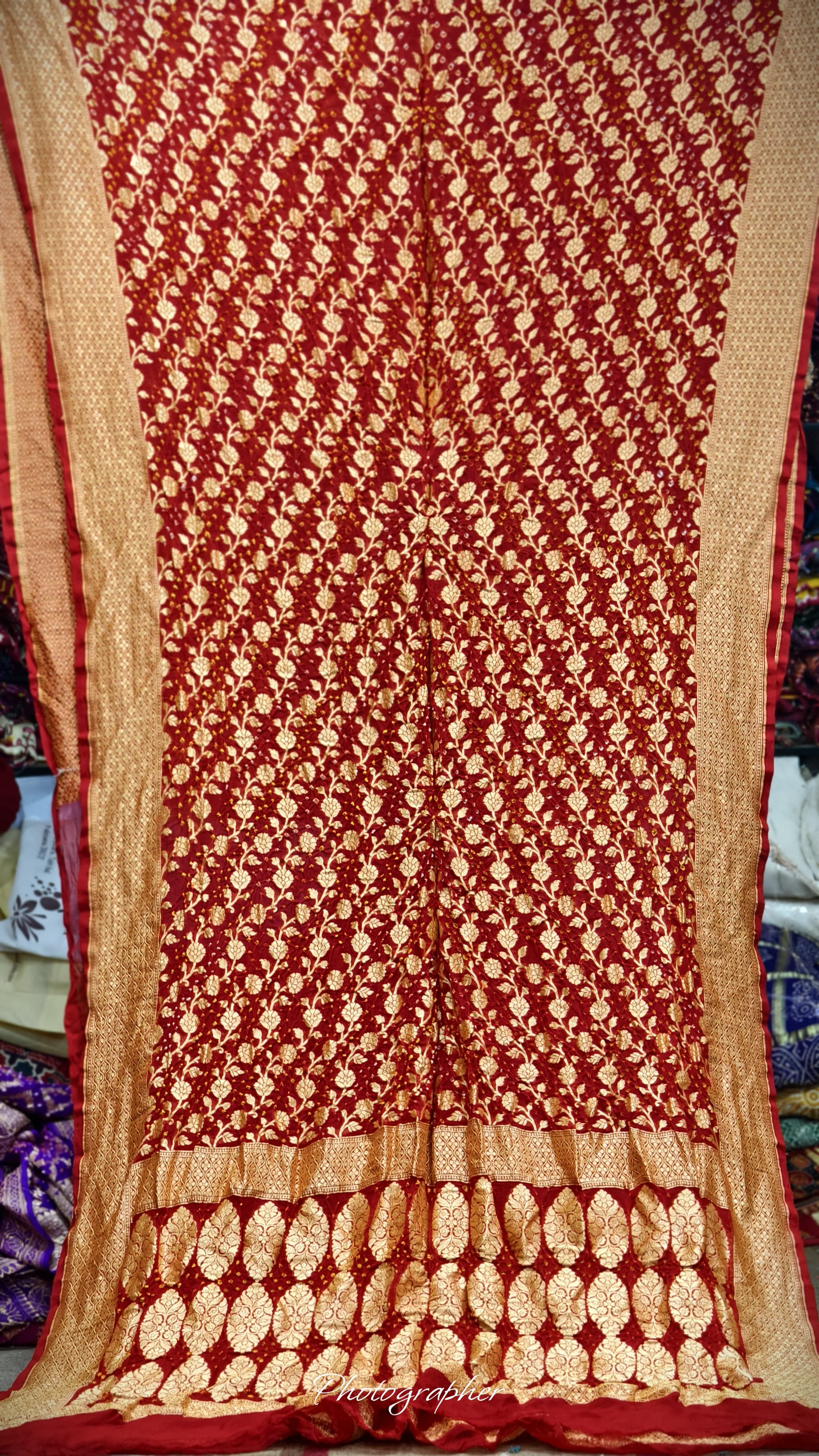 Pure Banarasi Georgette Real Neem Zari Upada Saree