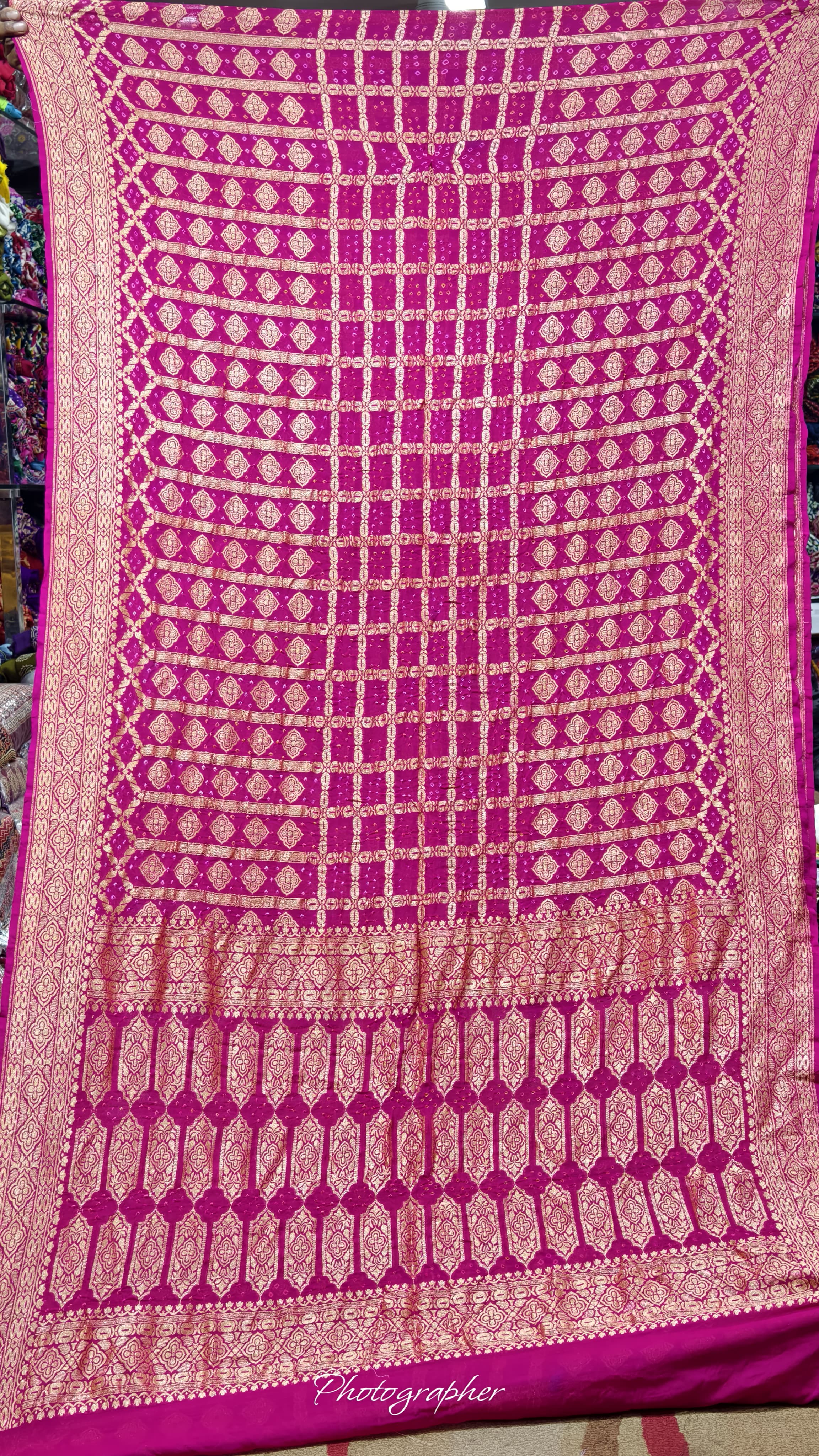 Pure Banarasi Georgette Real Neem Zari Upada Saree