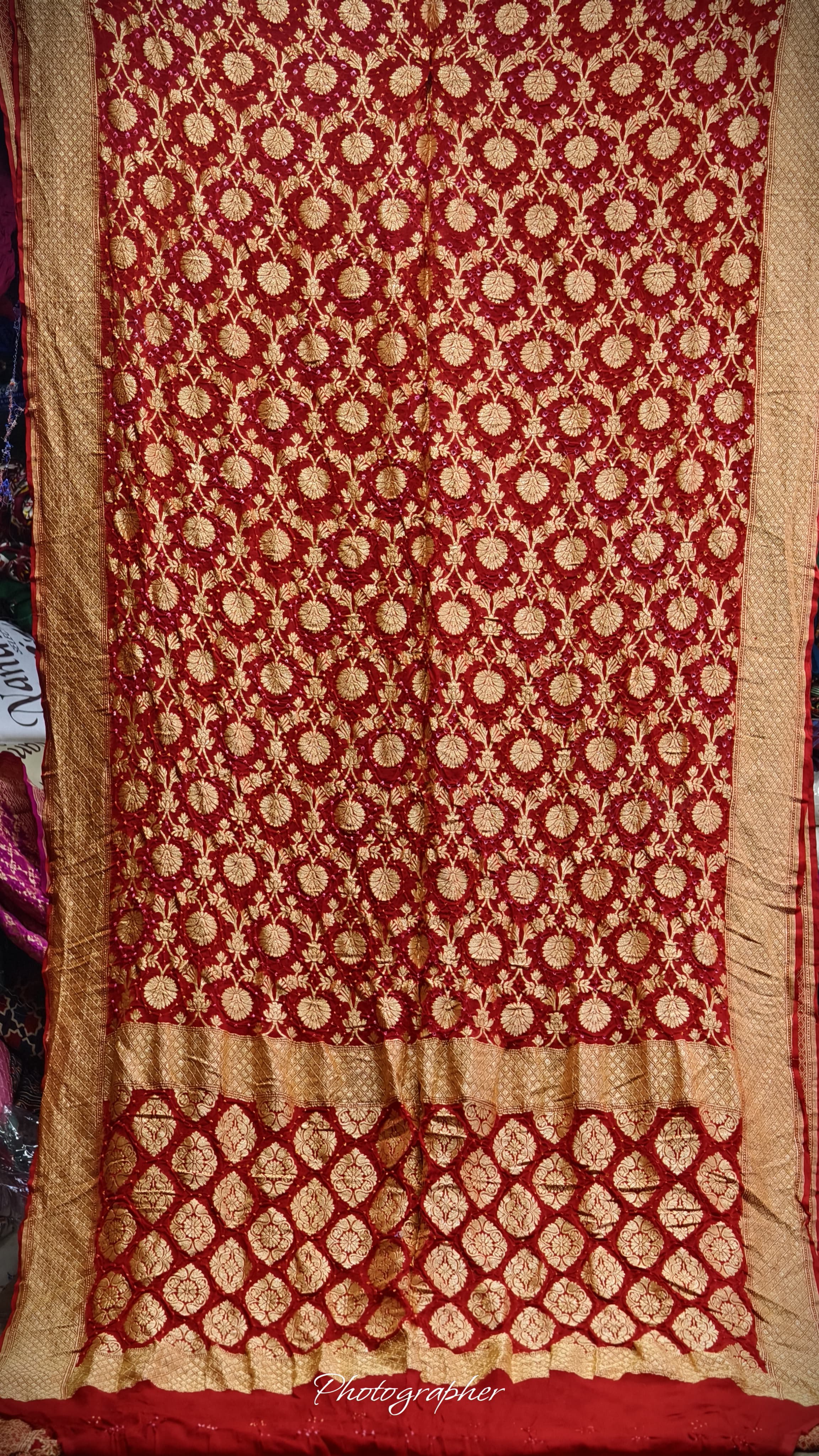 Pure Banarasi Georgette Real Neem Zari Upada Saree