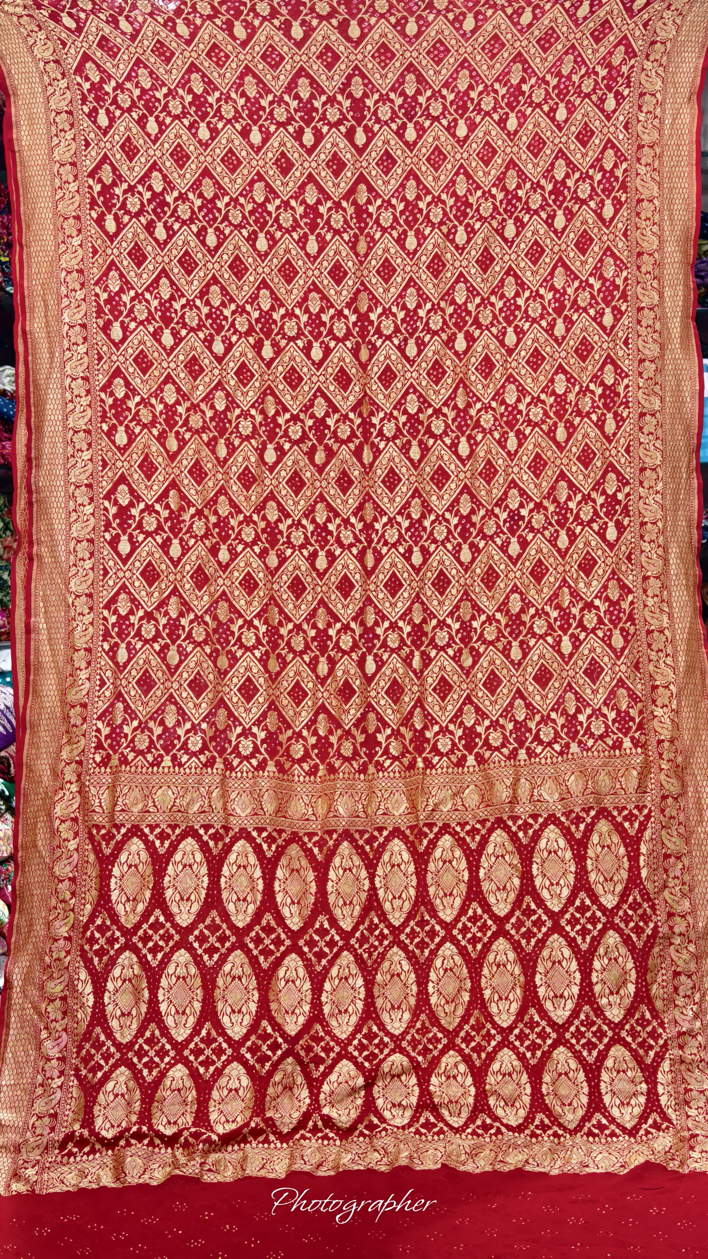 Pure Banarasi Georgette Real Neem Zari Upada Saree