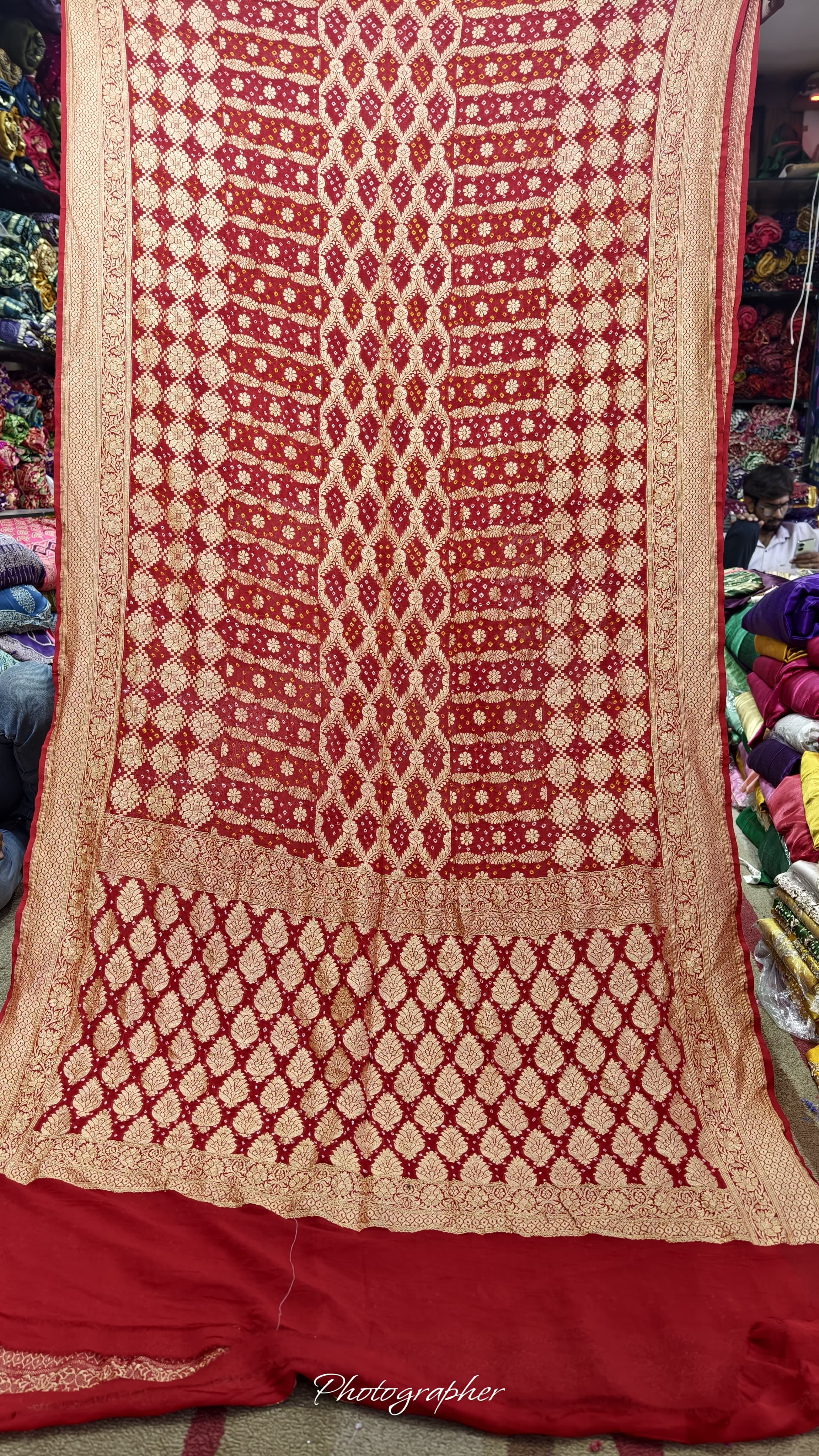 Pure Banarasi Georgette Real Neem Zari Upada Saree