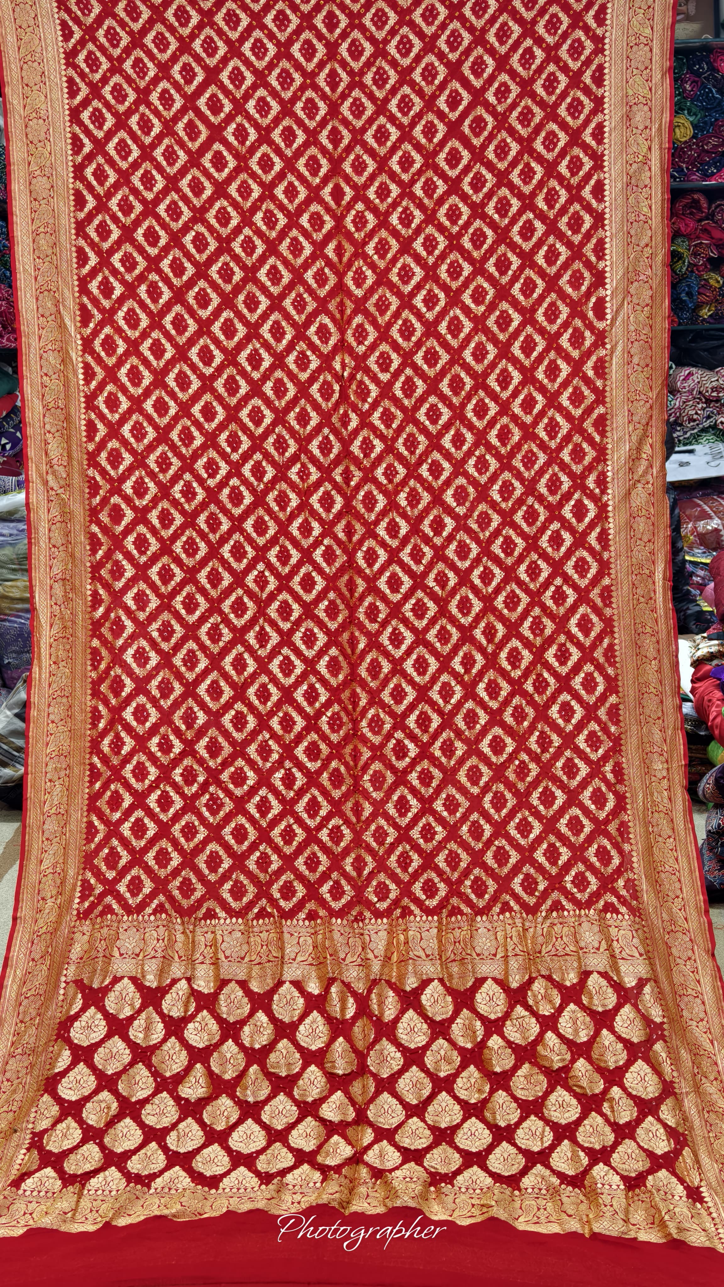 Pure Banarasi Georgette Real Neem Zari Upada Saree