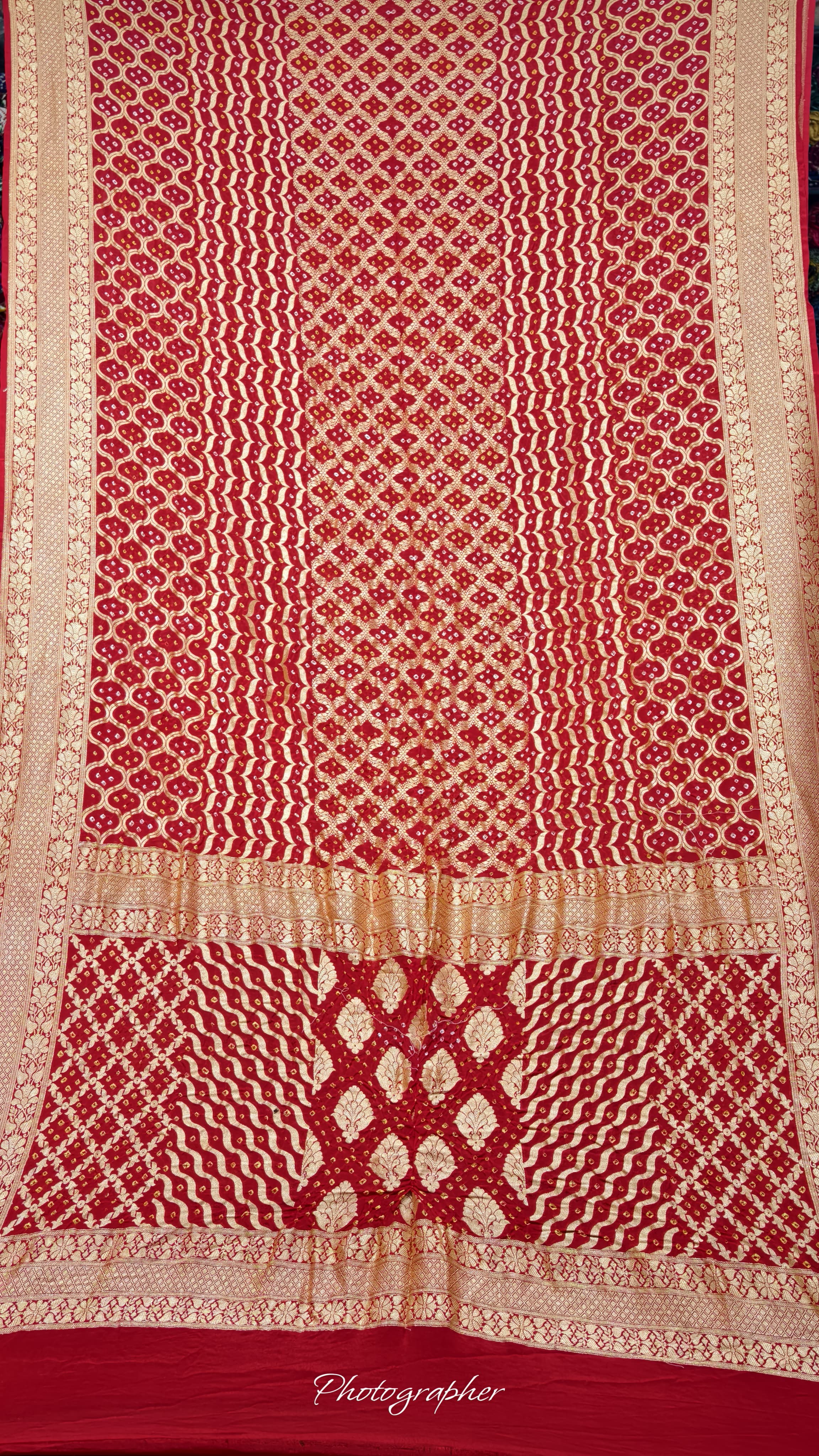 Pure Banarasi Georgette Real Neem Zari Upada Saree