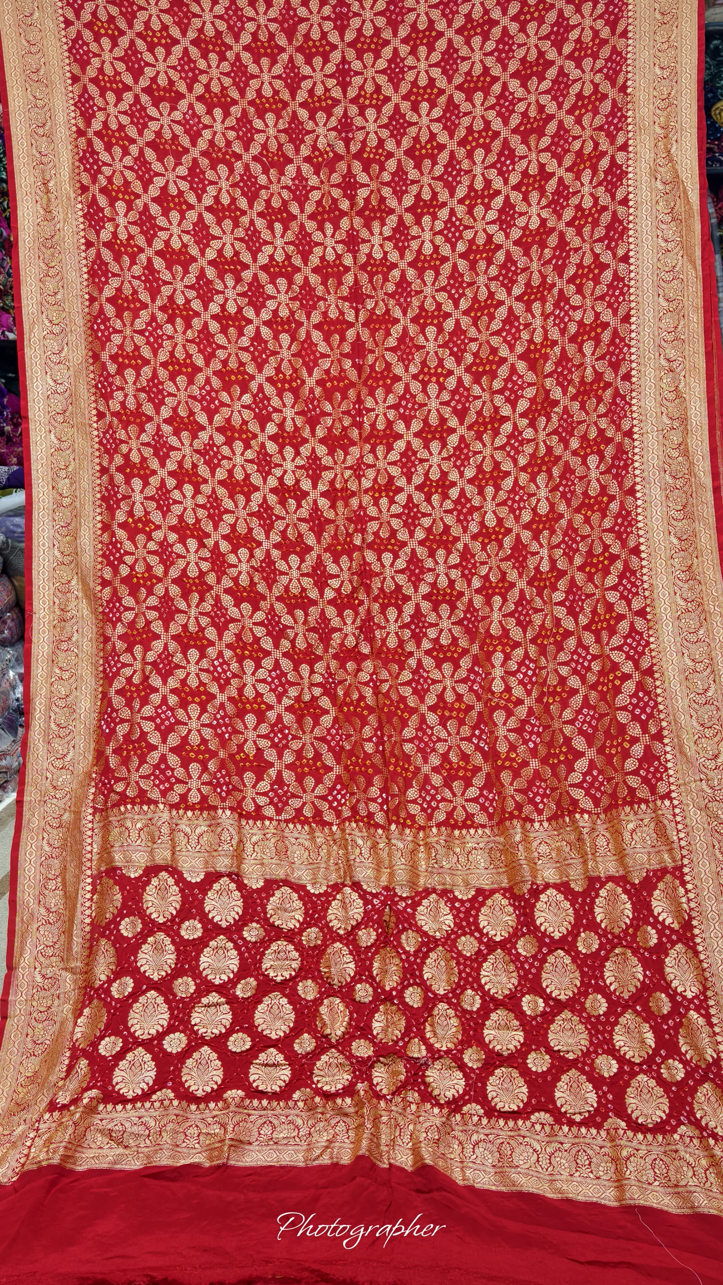 Pure Banarasi Georgette Real Neem Zari Upada Saree