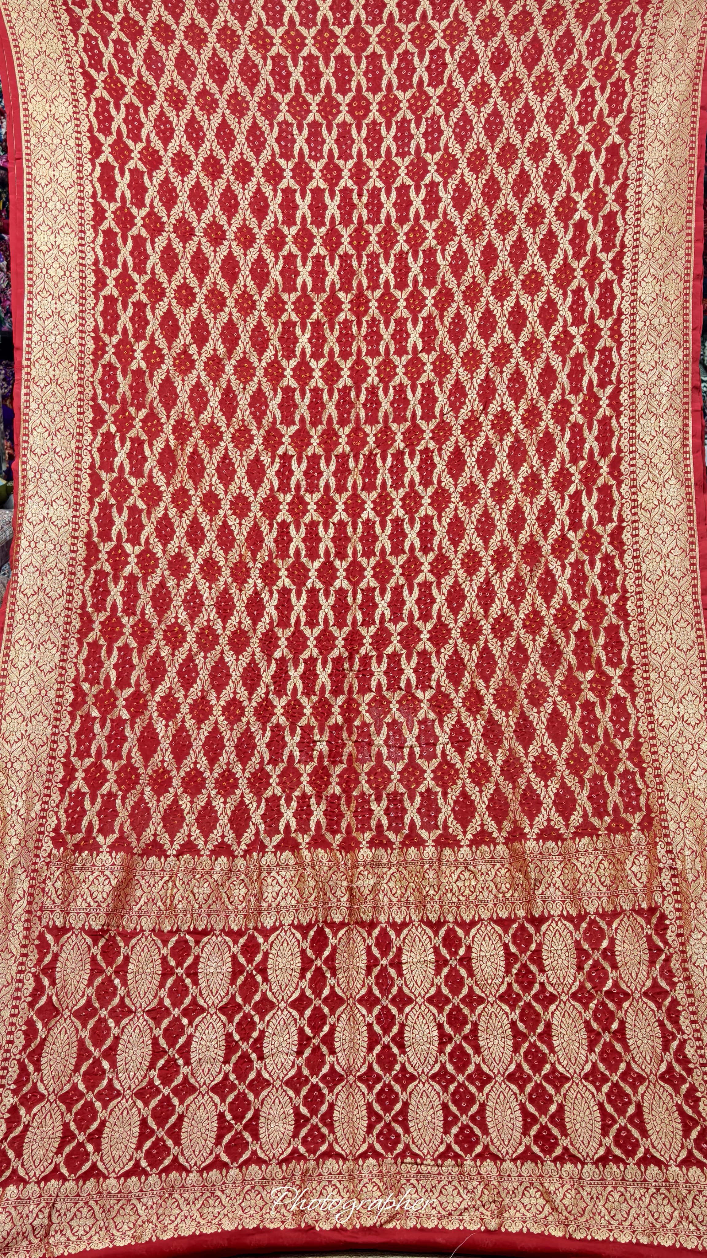 Pure Banarasi Georgette Real Neem Zari Upada Saree