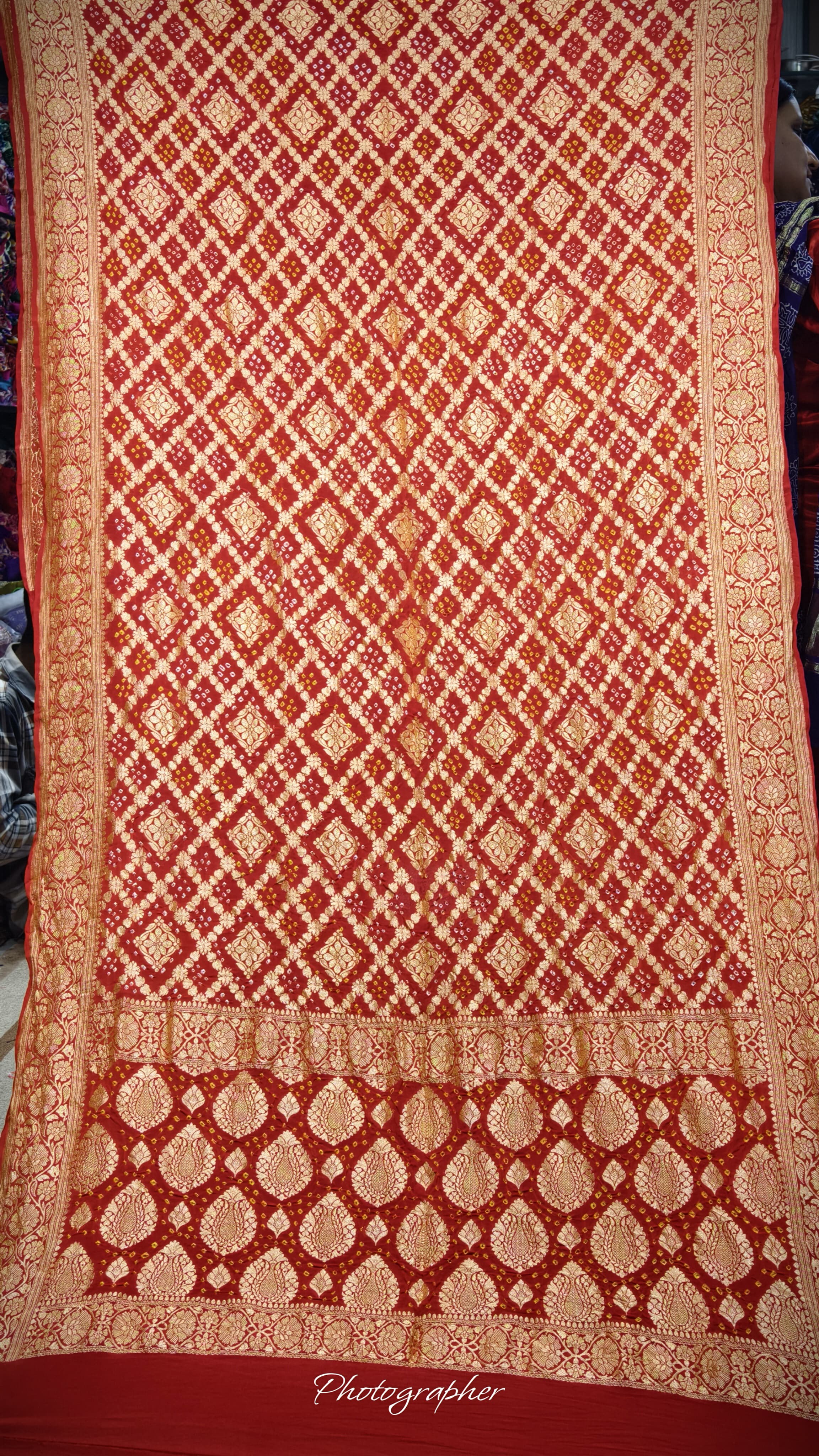 Pure Banarasi Georgette Real Neem Zari Upada Saree