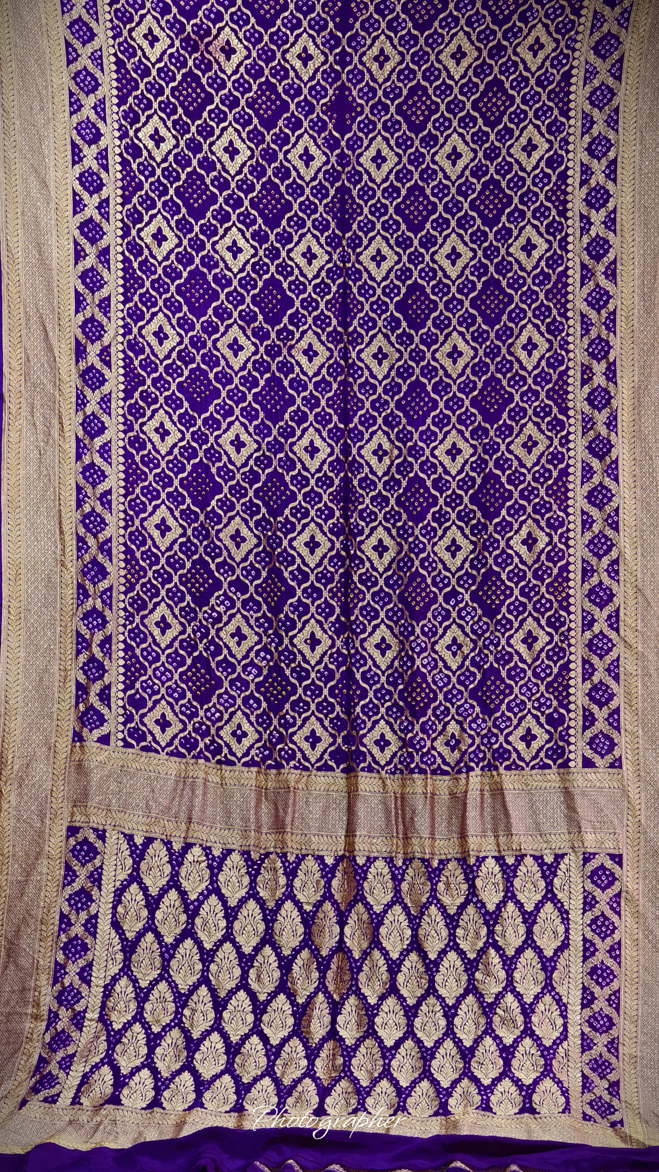 Pure Banarasi Georgette Real Neem Zari Upada Saree