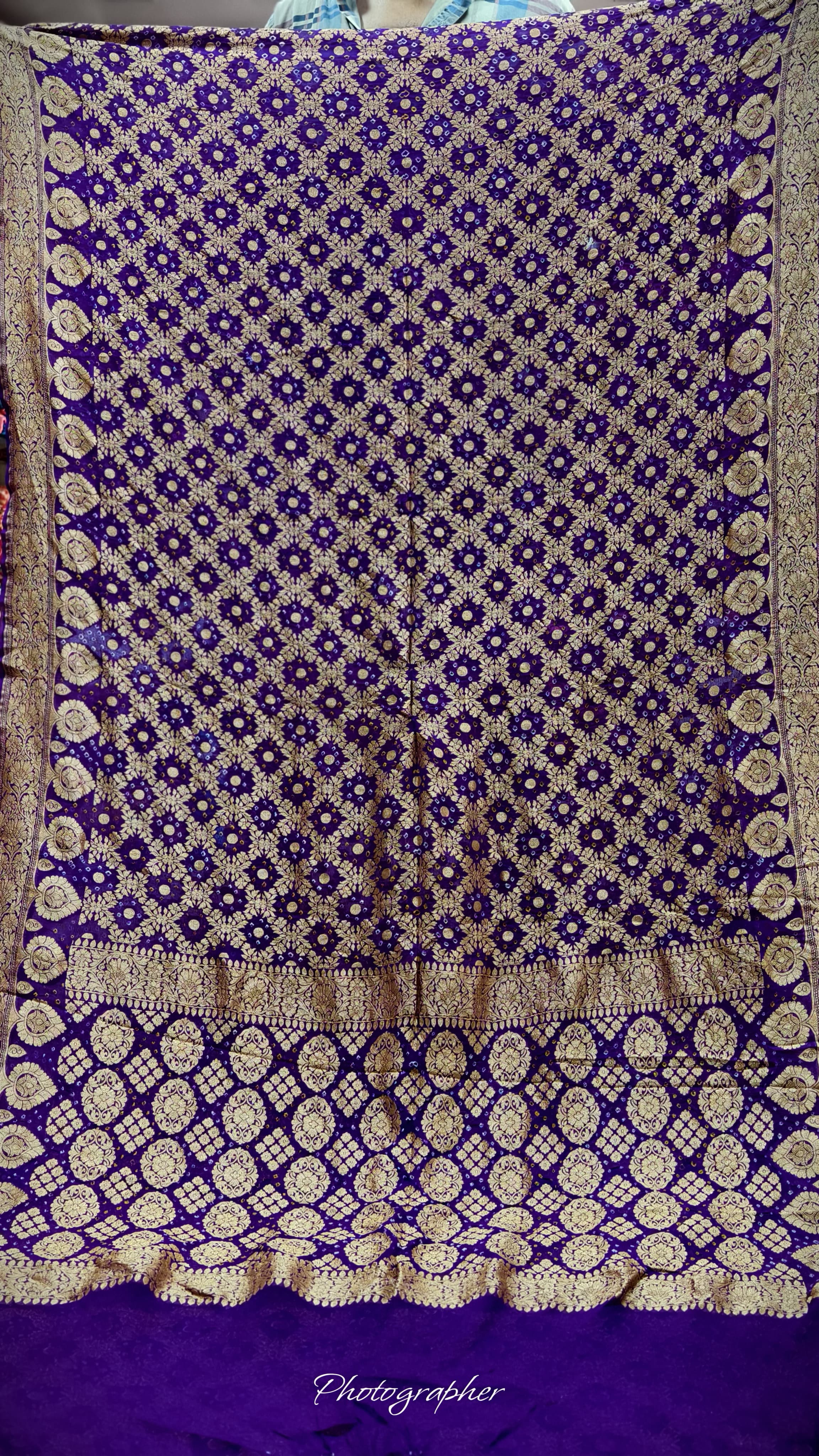 Pure Banarasi Georgette Real Neem Zari Upada Saree