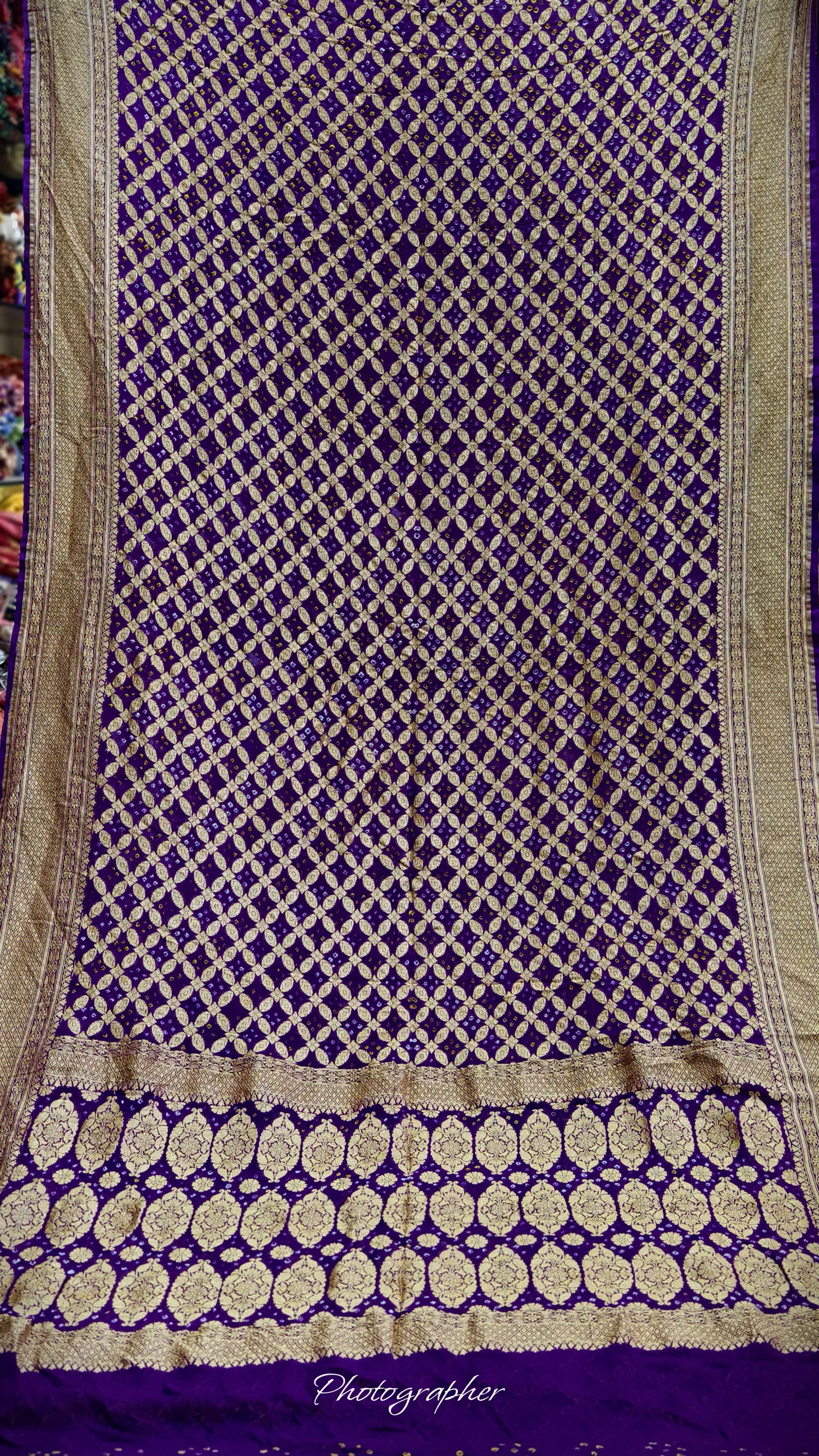 Pure Banarasi Georgette Real Neem Zari Upada Saree