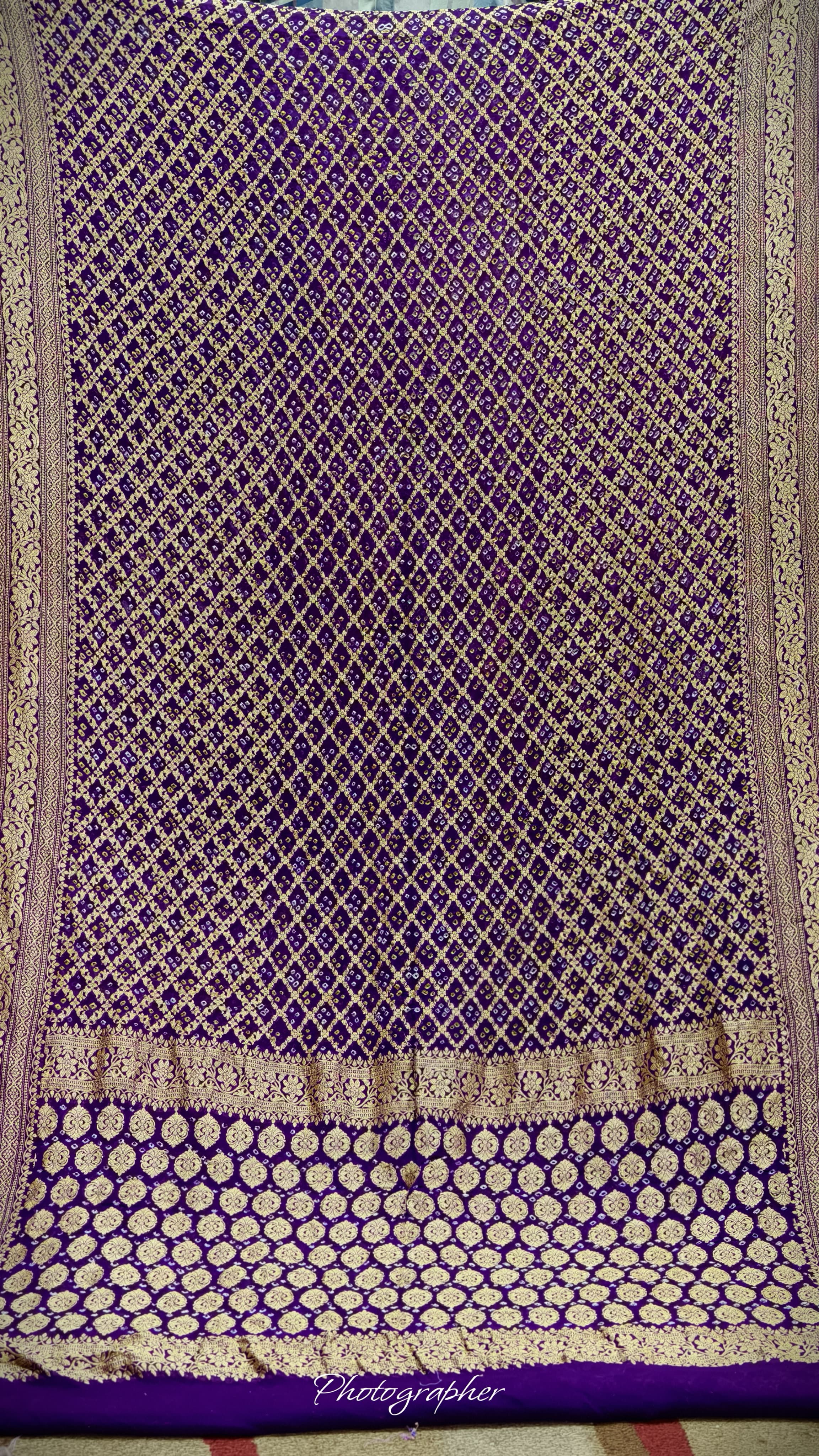 Pure Banarasi Georgette Real Neem Zari Upada Saree