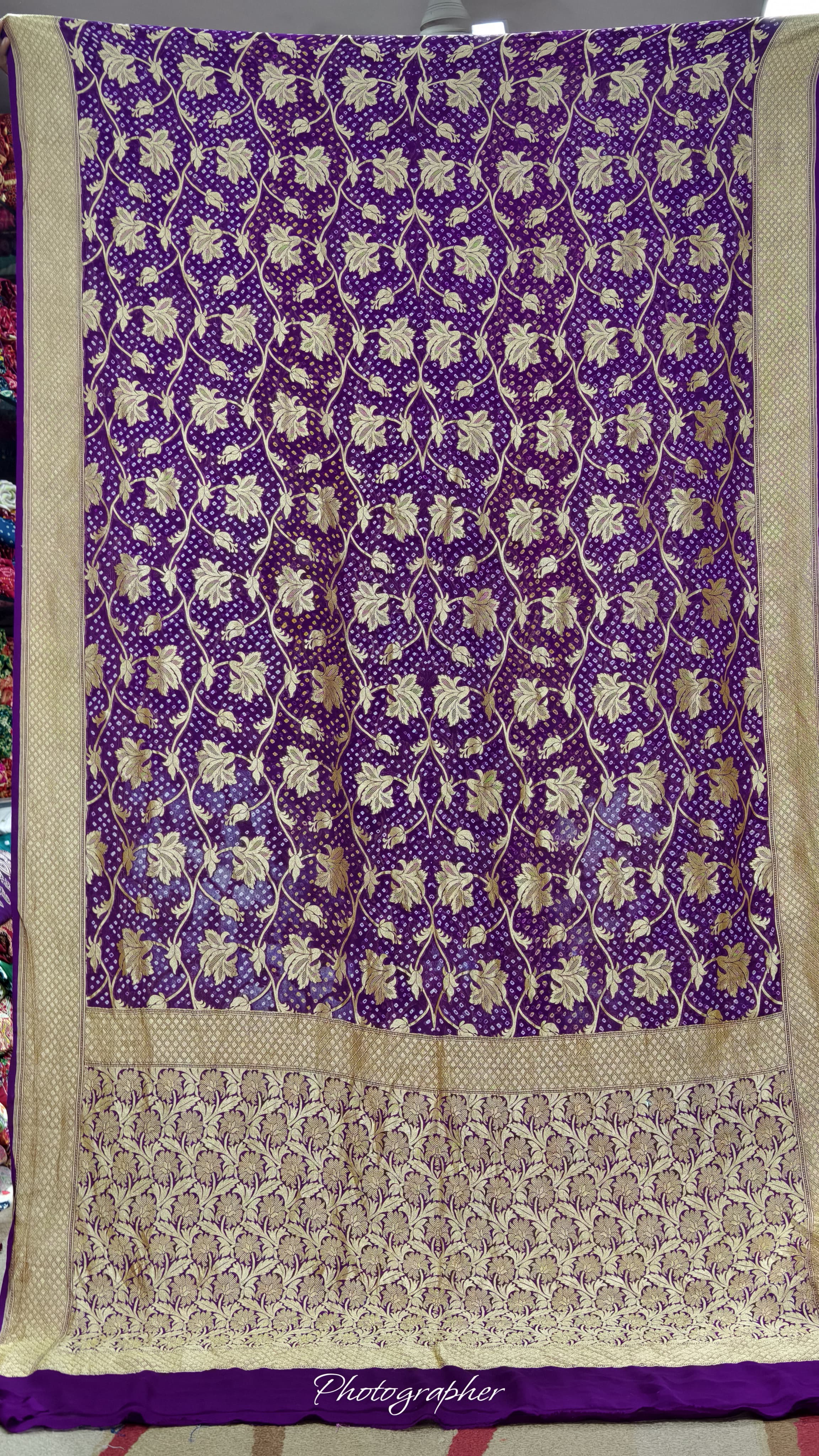 Pure Banarasi Georgette Real Neem Zari Upada Saree
