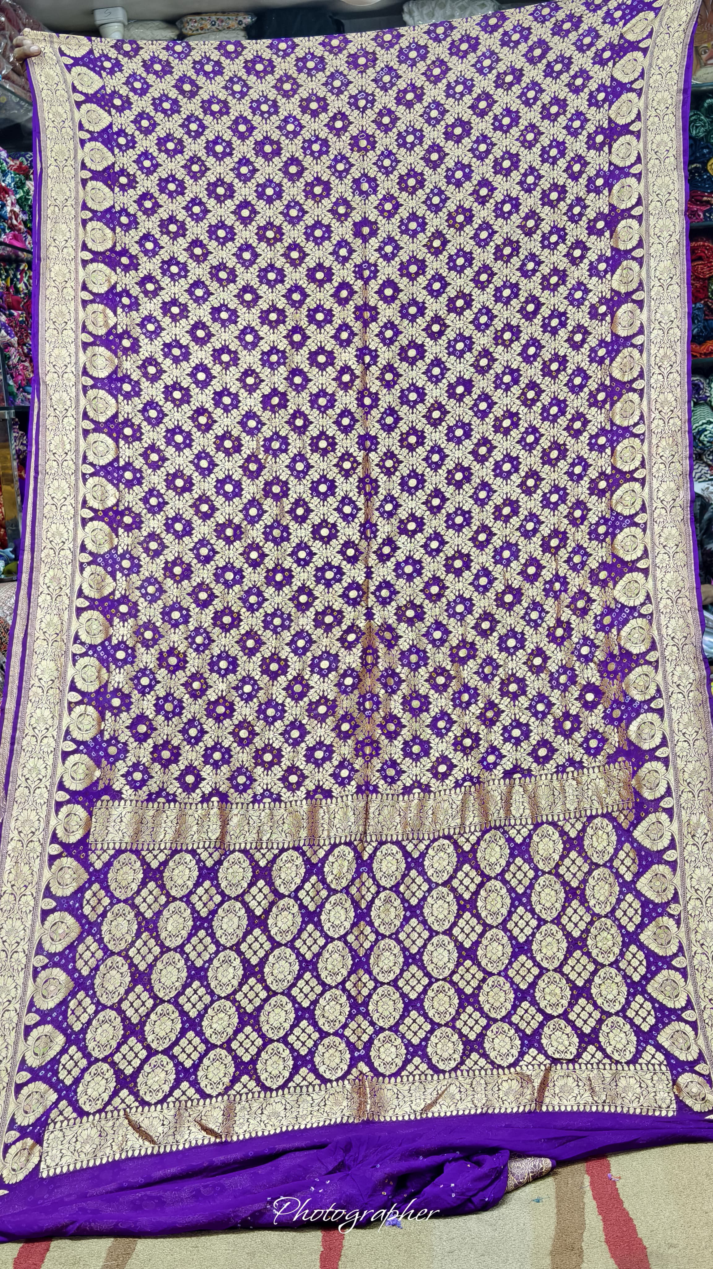 Pure Banarasi Georgette Real Neem Zari Upada Saree