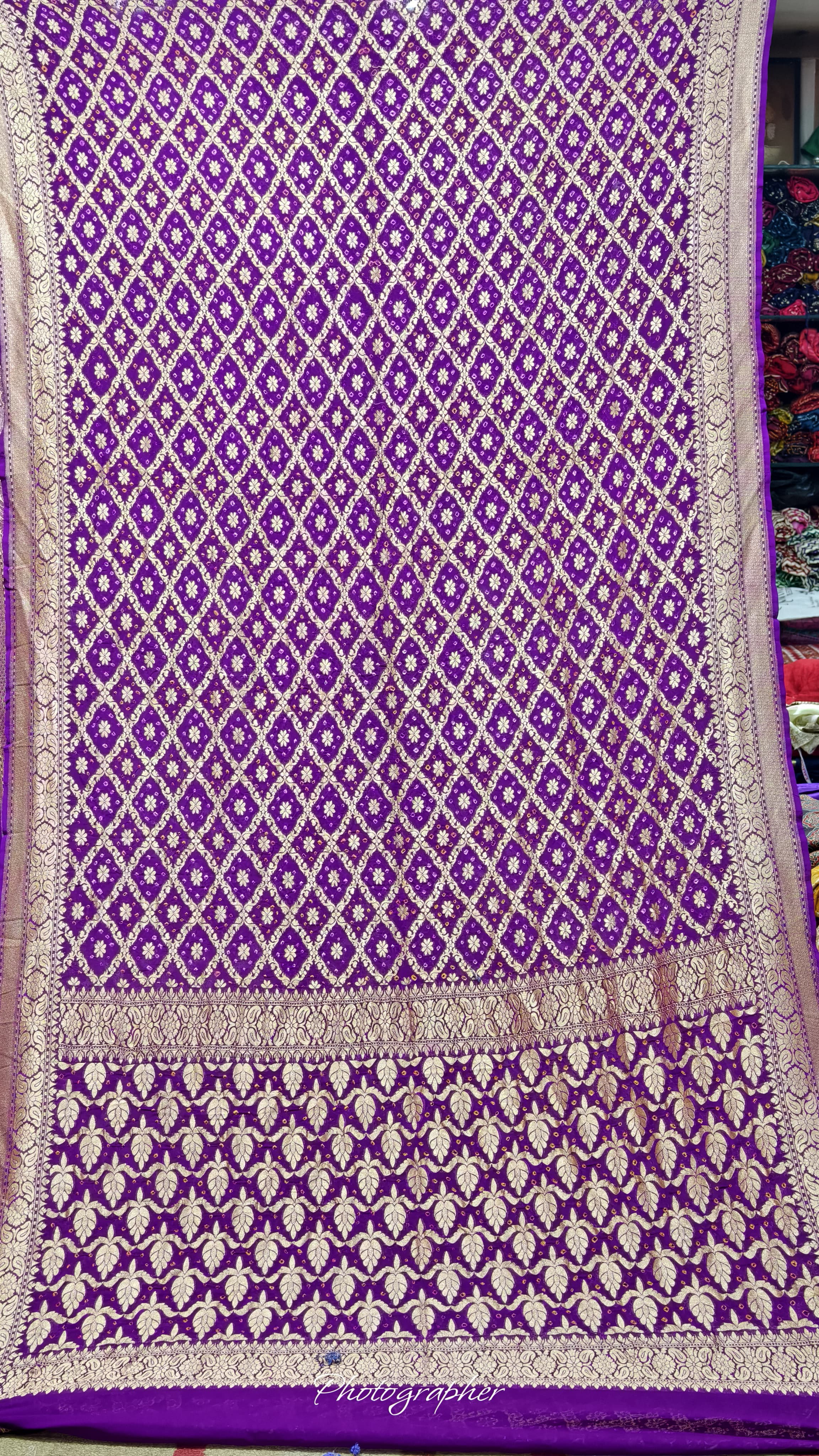 Pure Banarasi Georgette Real Neem Zari Upada Saree