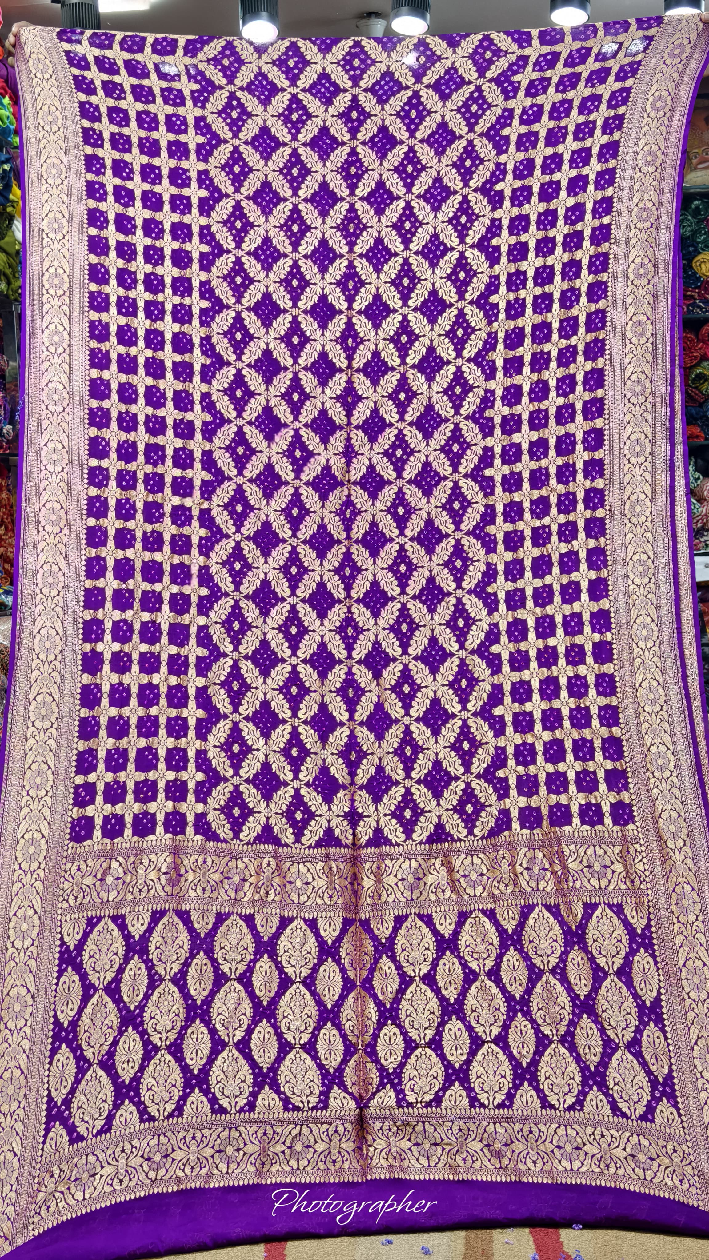 Pure Banarasi Georgette Real Neem Zari Upada Saree