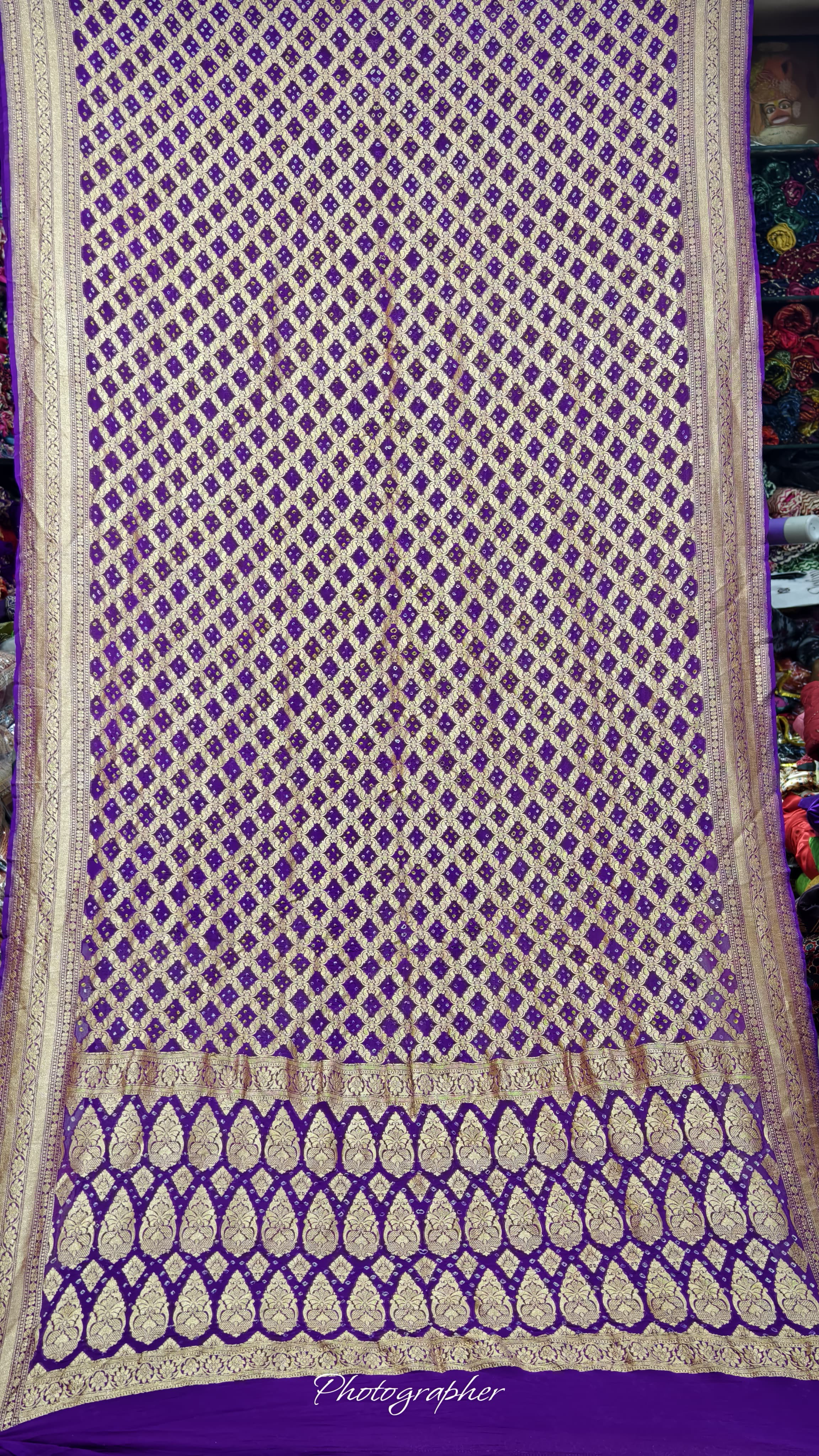 Pure Banarasi Georgette Real Neem Zari Upada Saree