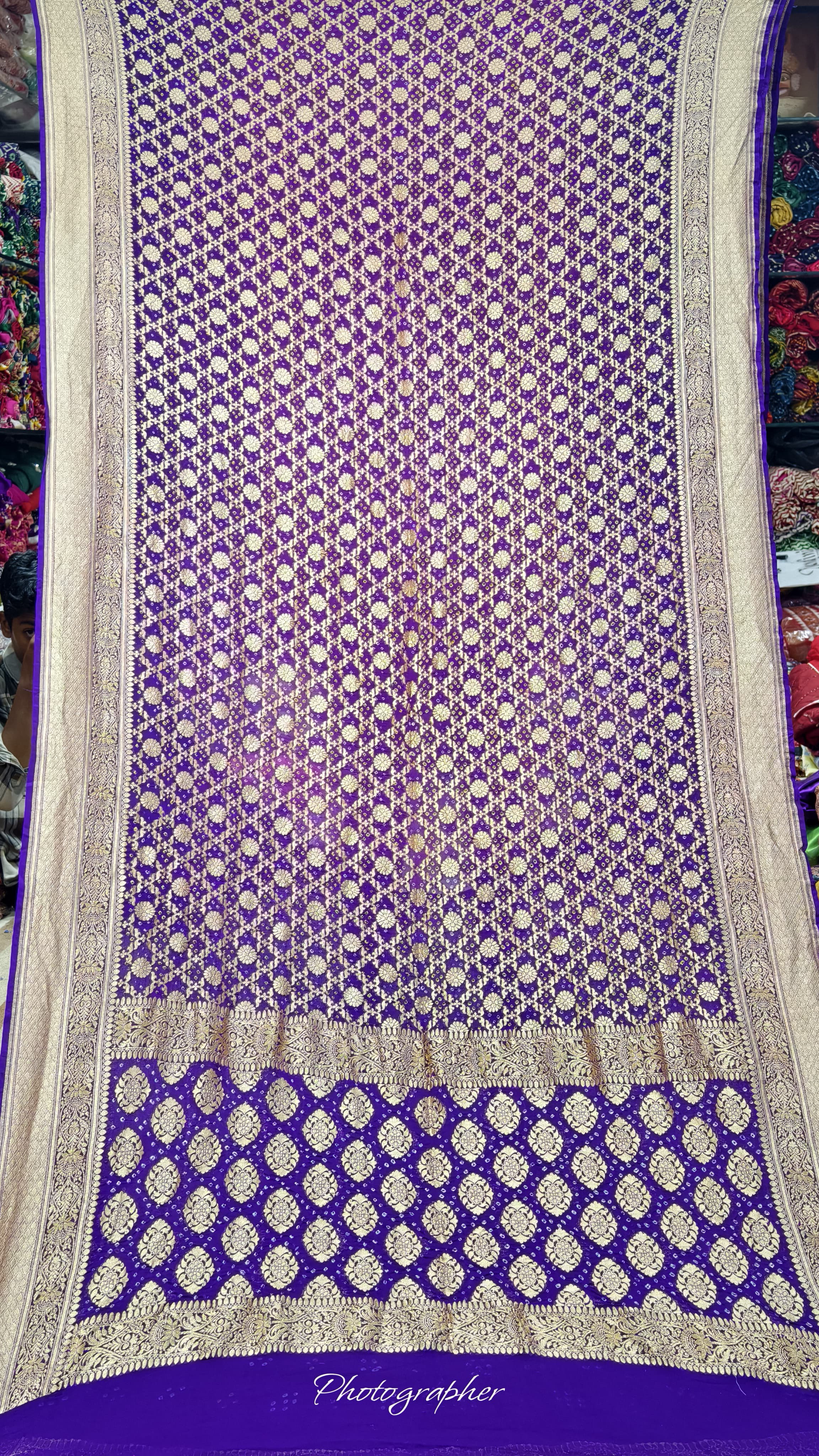 Pure Banarasi Georgette Real Neem Zari Upada Saree