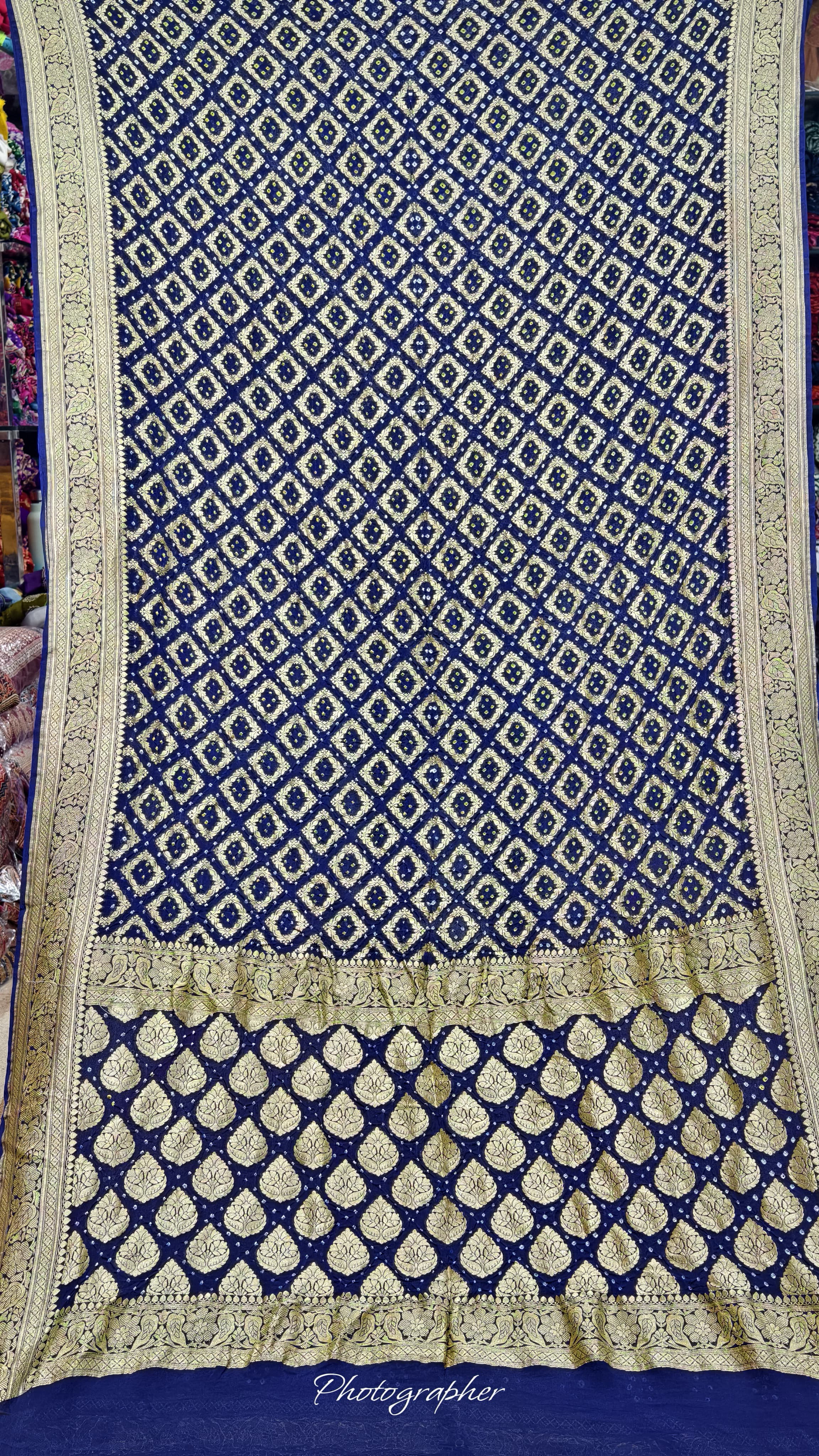 Pure Banarasi Georgette Real Neem Zari Upada Saree