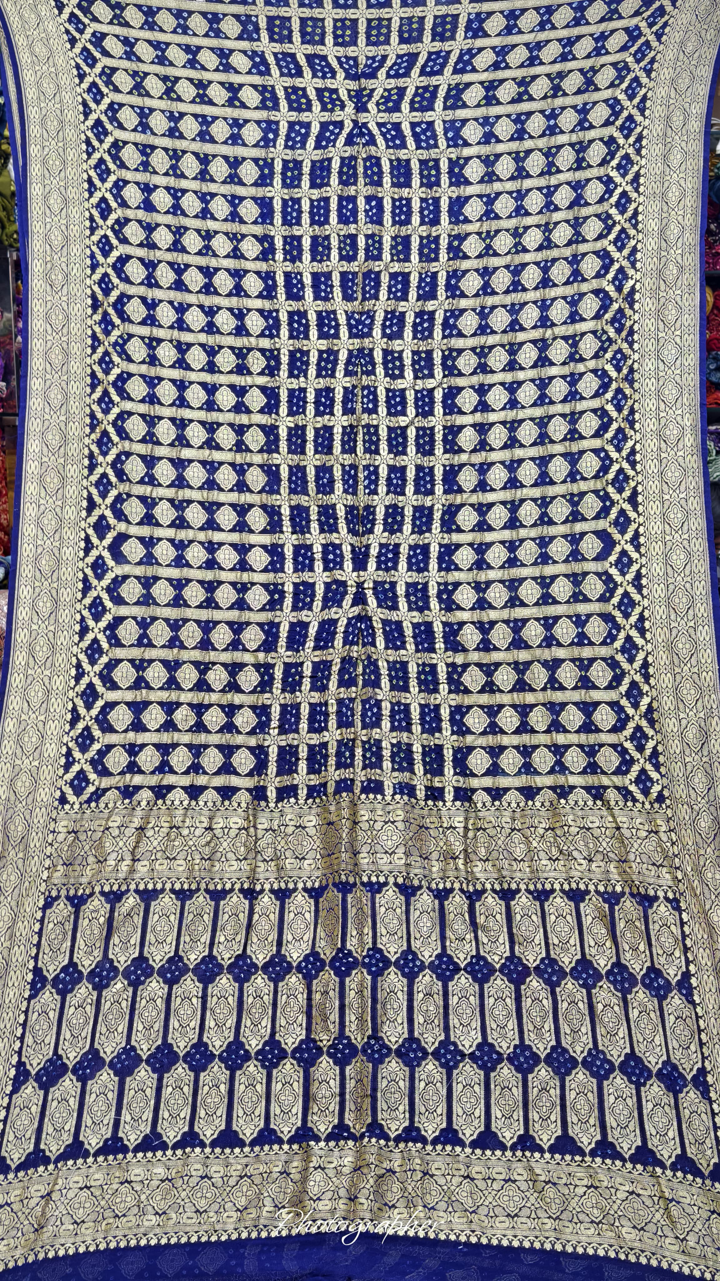 Pure Banarasi Georgette Real Neem Zari Upada Saree