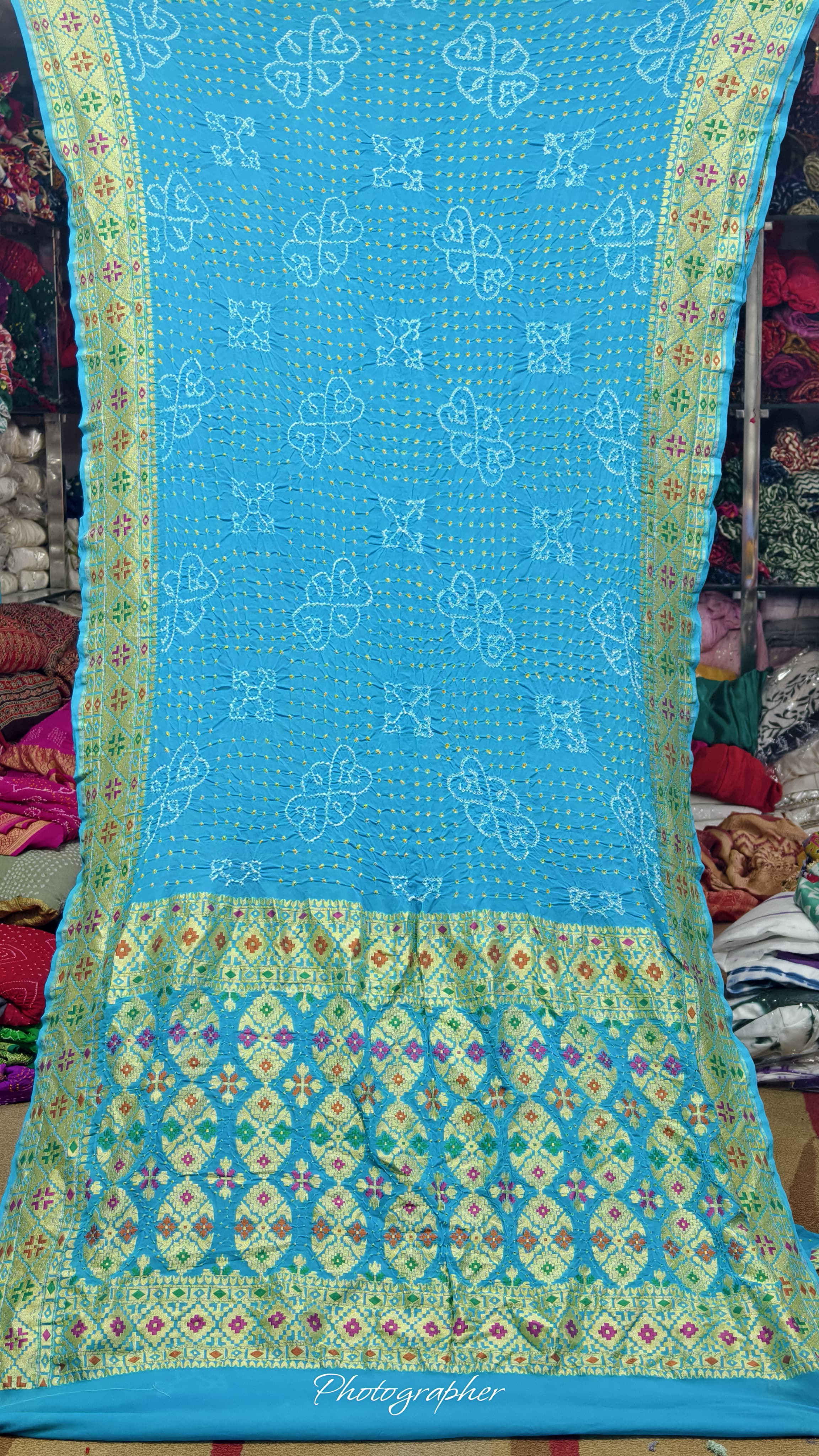 Pure Banarasi Original Georgette Fabric The Classic With Pure Hand Rai Bandej Saree