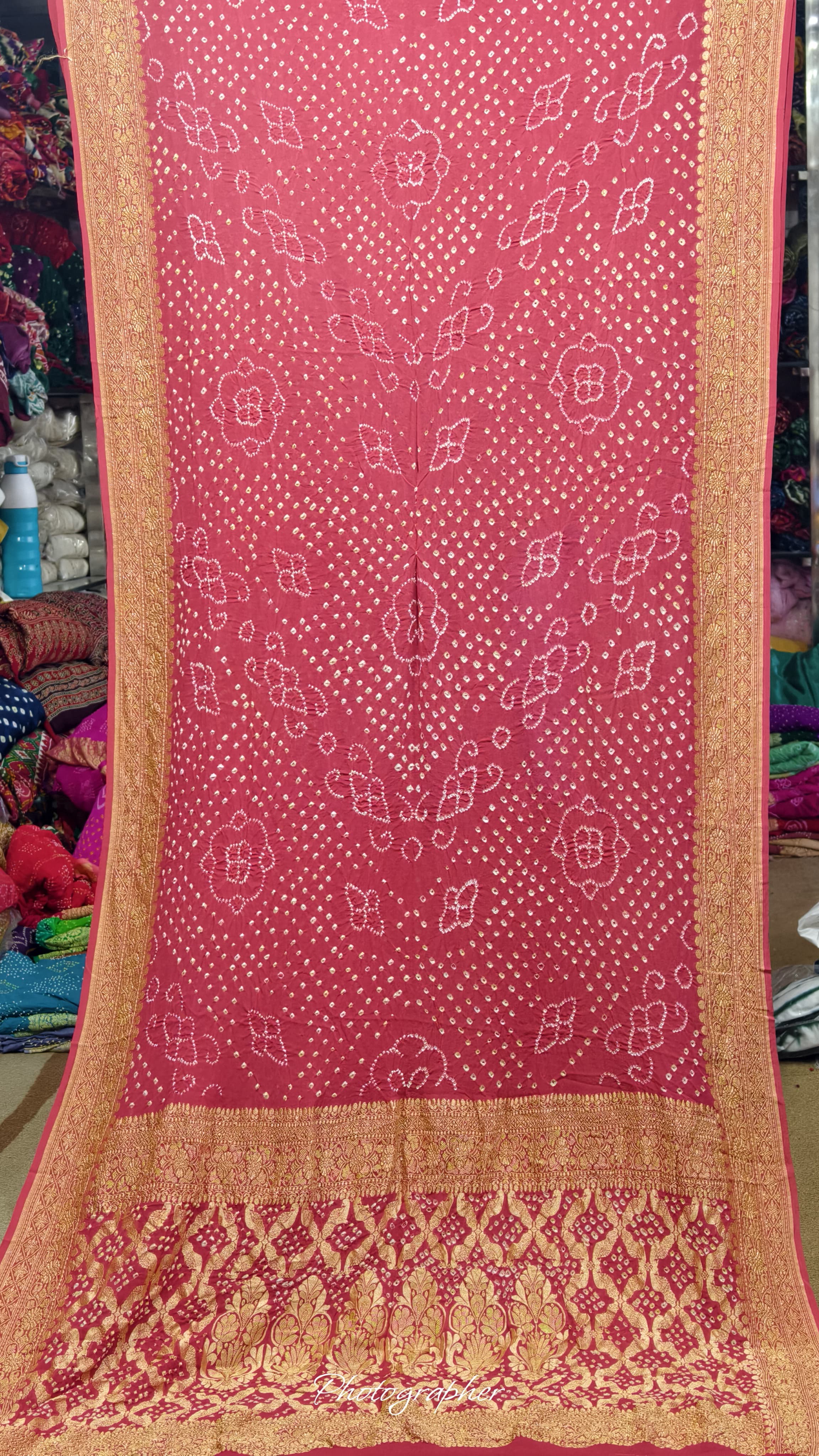 Pure Banarasi Original Georgette Fabric The Classic With Pure Hand Rai Bandej Saree