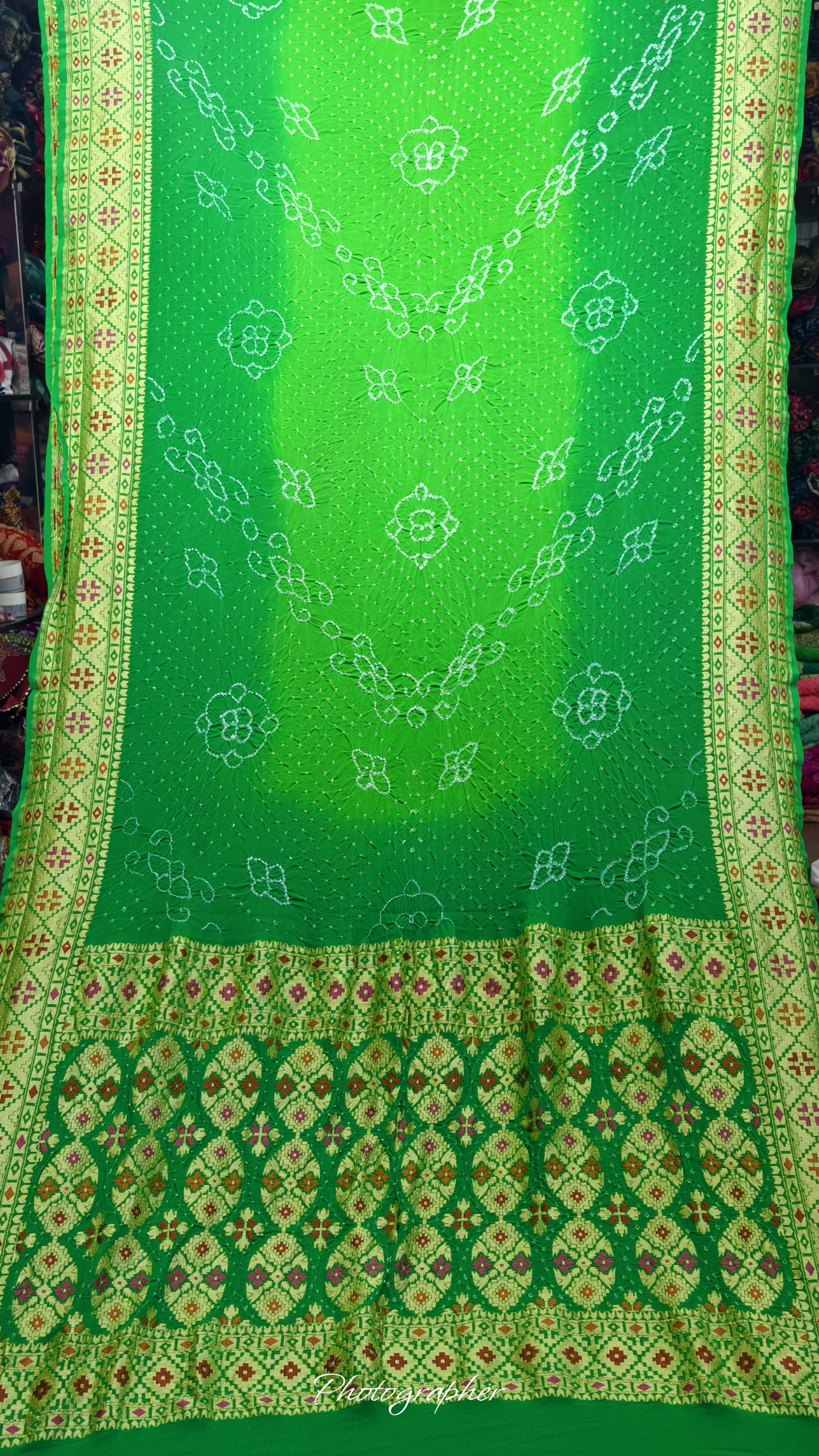 Pure Banarasi Original Georgette Fabric The Classic With Pure Hand Rai Bandej Saree