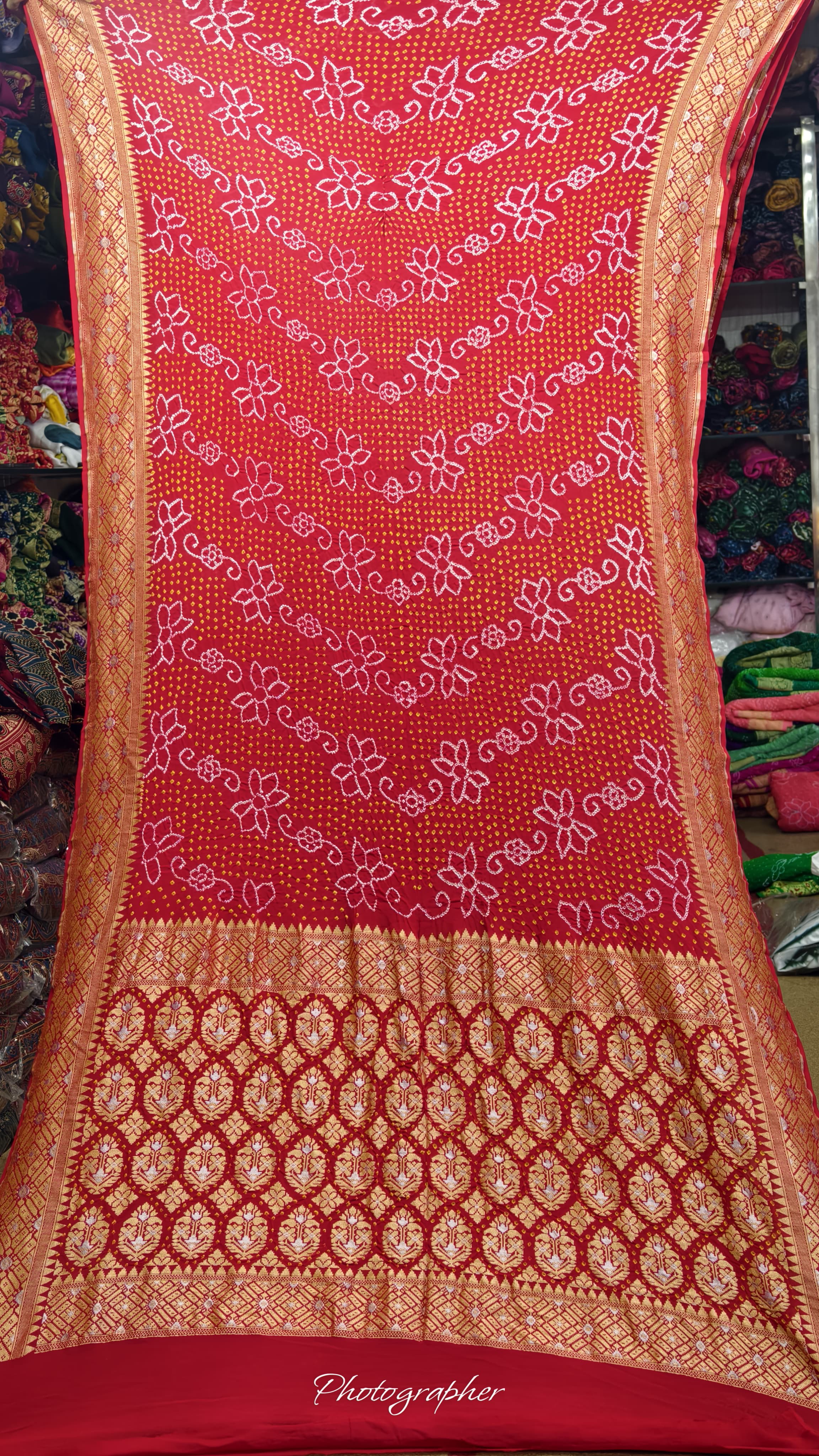 Pure Banarasi Original Georgette Fabric The Classic With Pure Hand Rai Bandej Saree