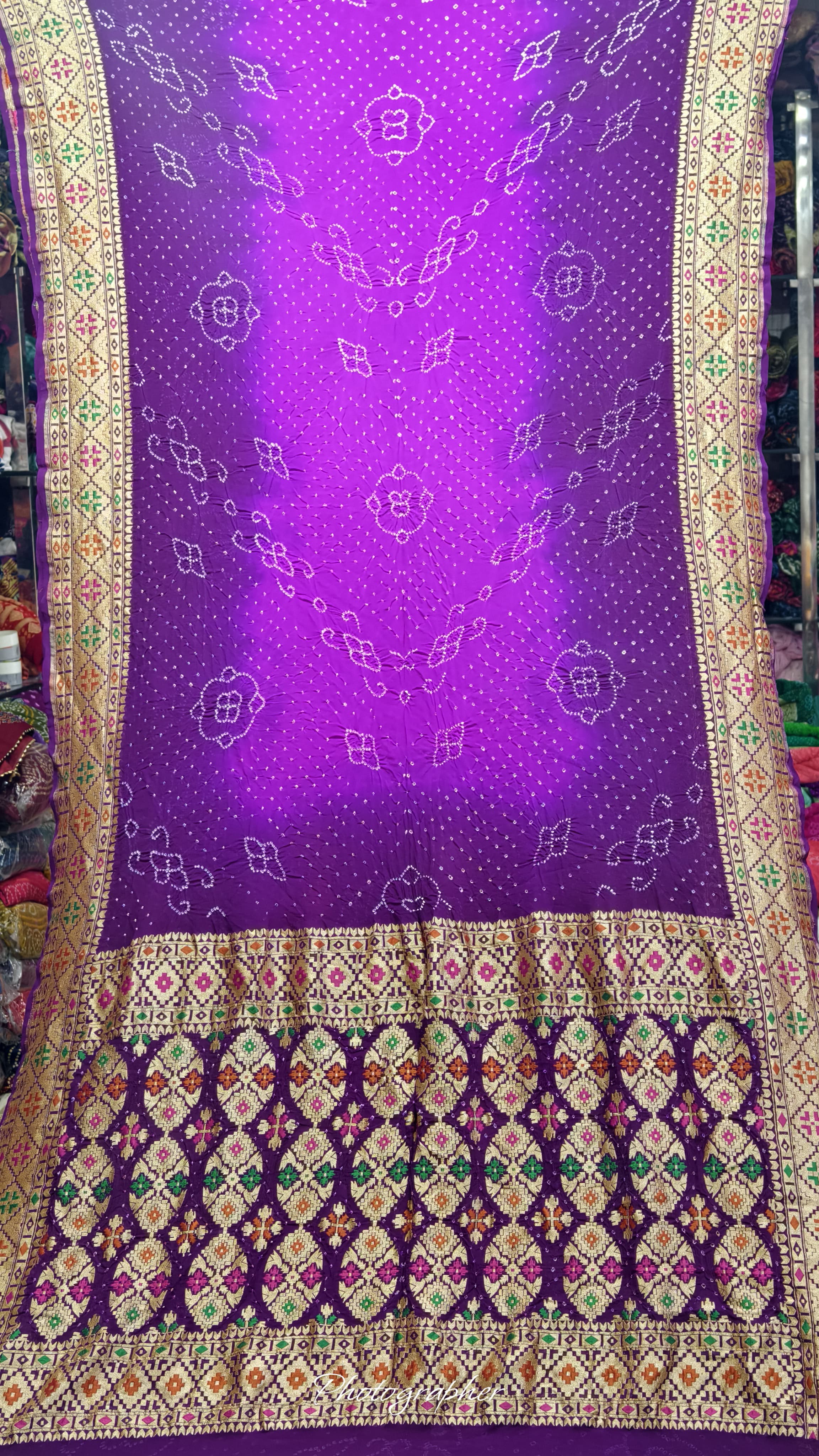 Pure Banarasi Original Georgette Fabric The Classic With Pure Hand Rai Bandej Saree
