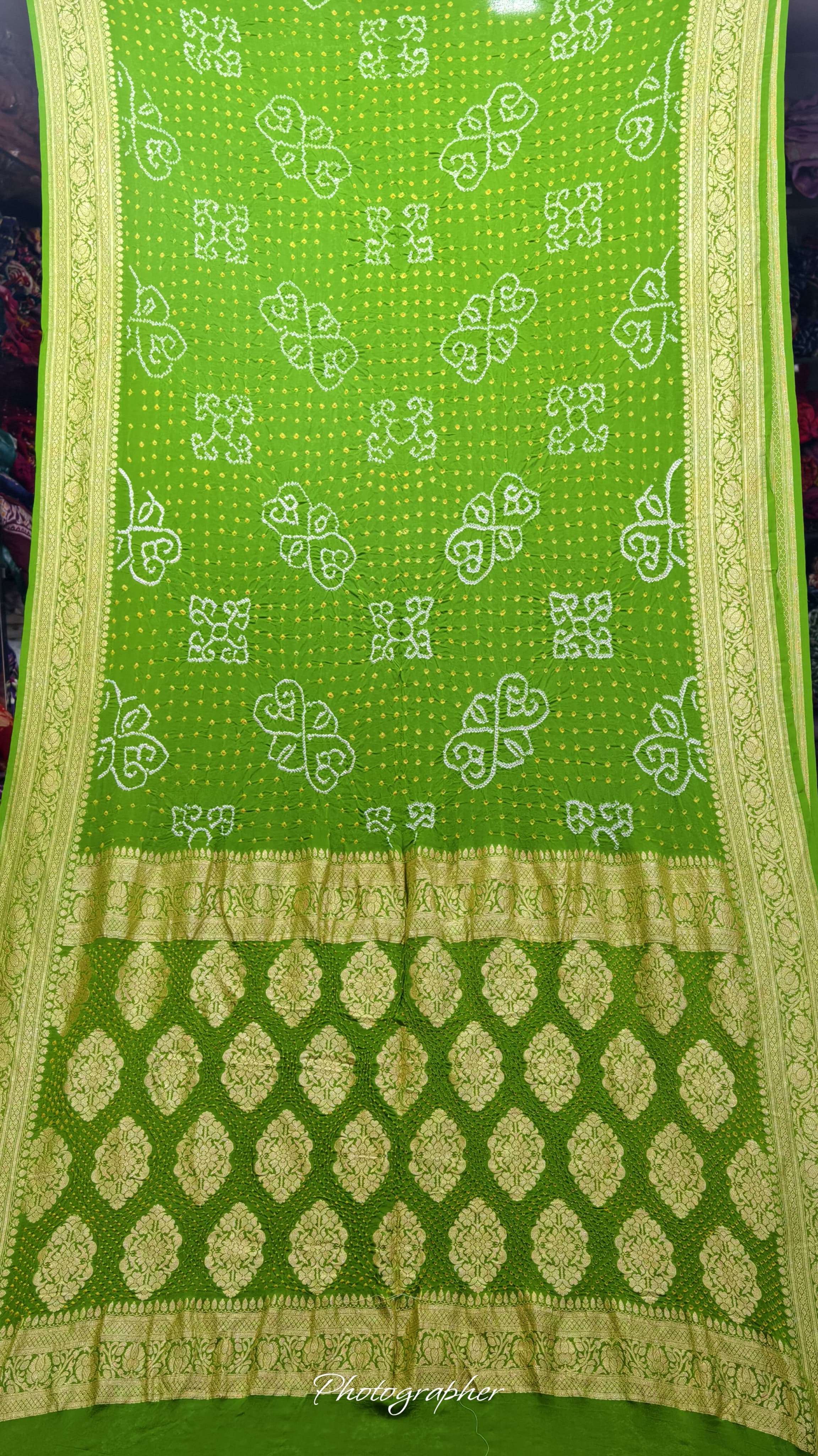 Pure Banarasi Original Georgette Fabric The Classic With Pure Hand Rai Bandej Saree