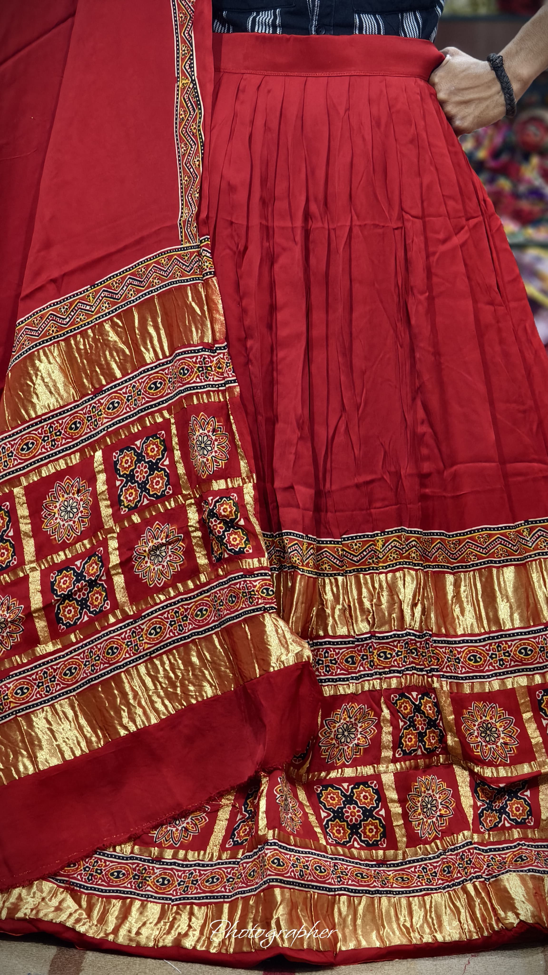Pure Gaji Silk Chaniyacholi With Heavy Lagdi Pallu