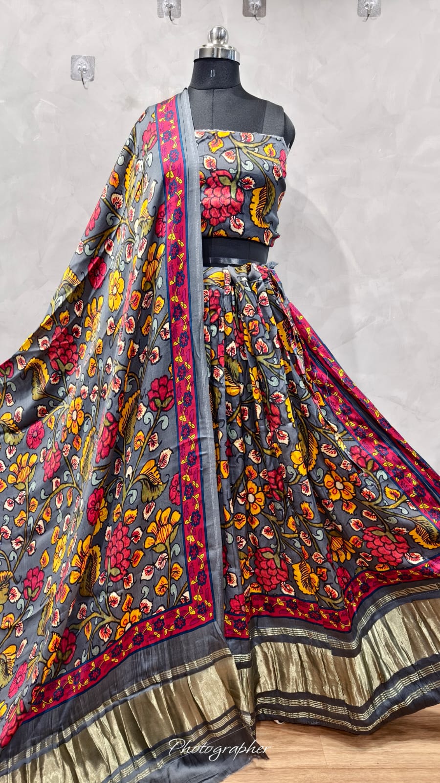 Pure Gaji Silk Chaniyacholi With Heavy Lagdi Pallu