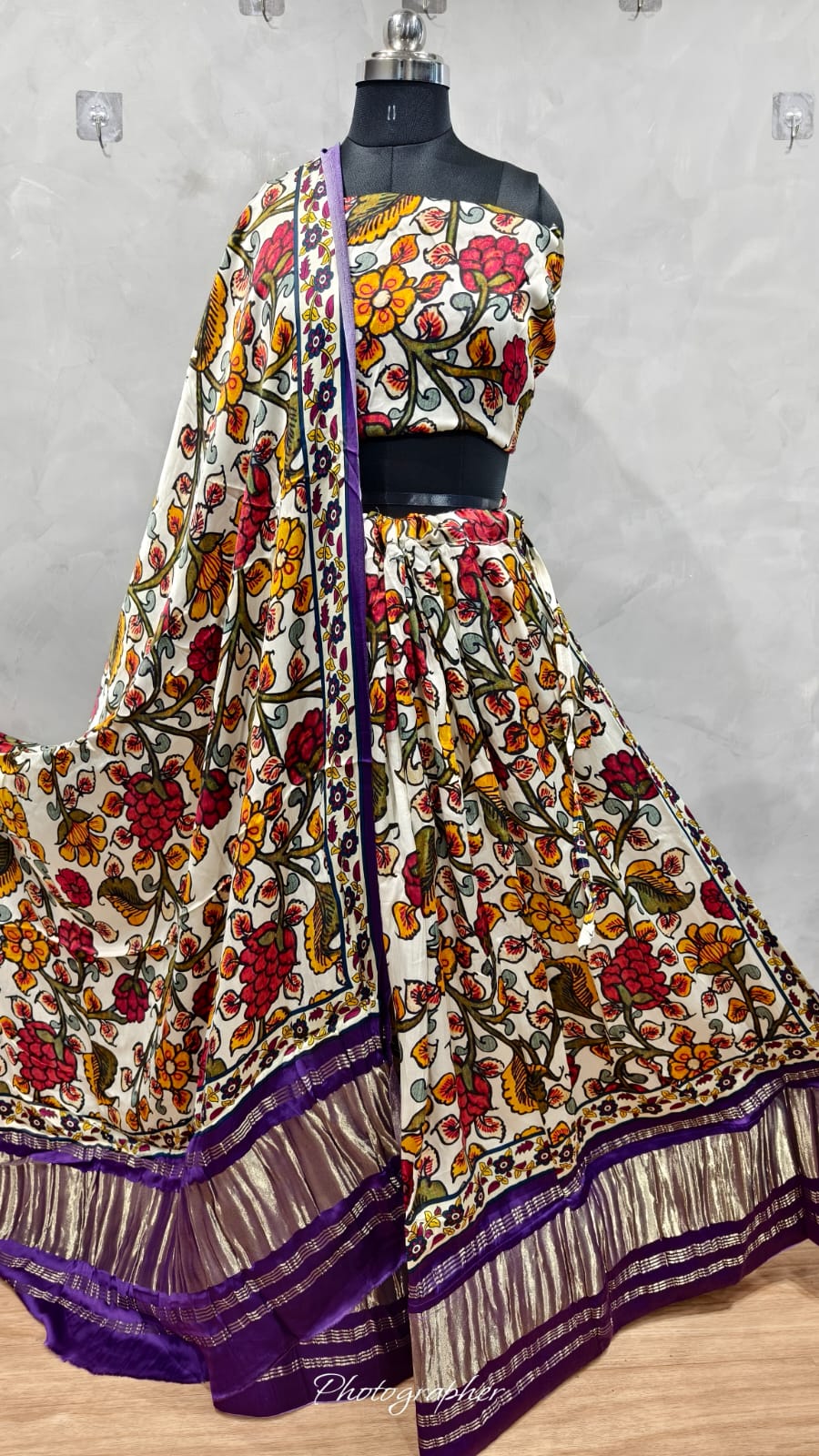 Pure Gaji Silk Chaniyacholi With Heavy Lagdi Pallu