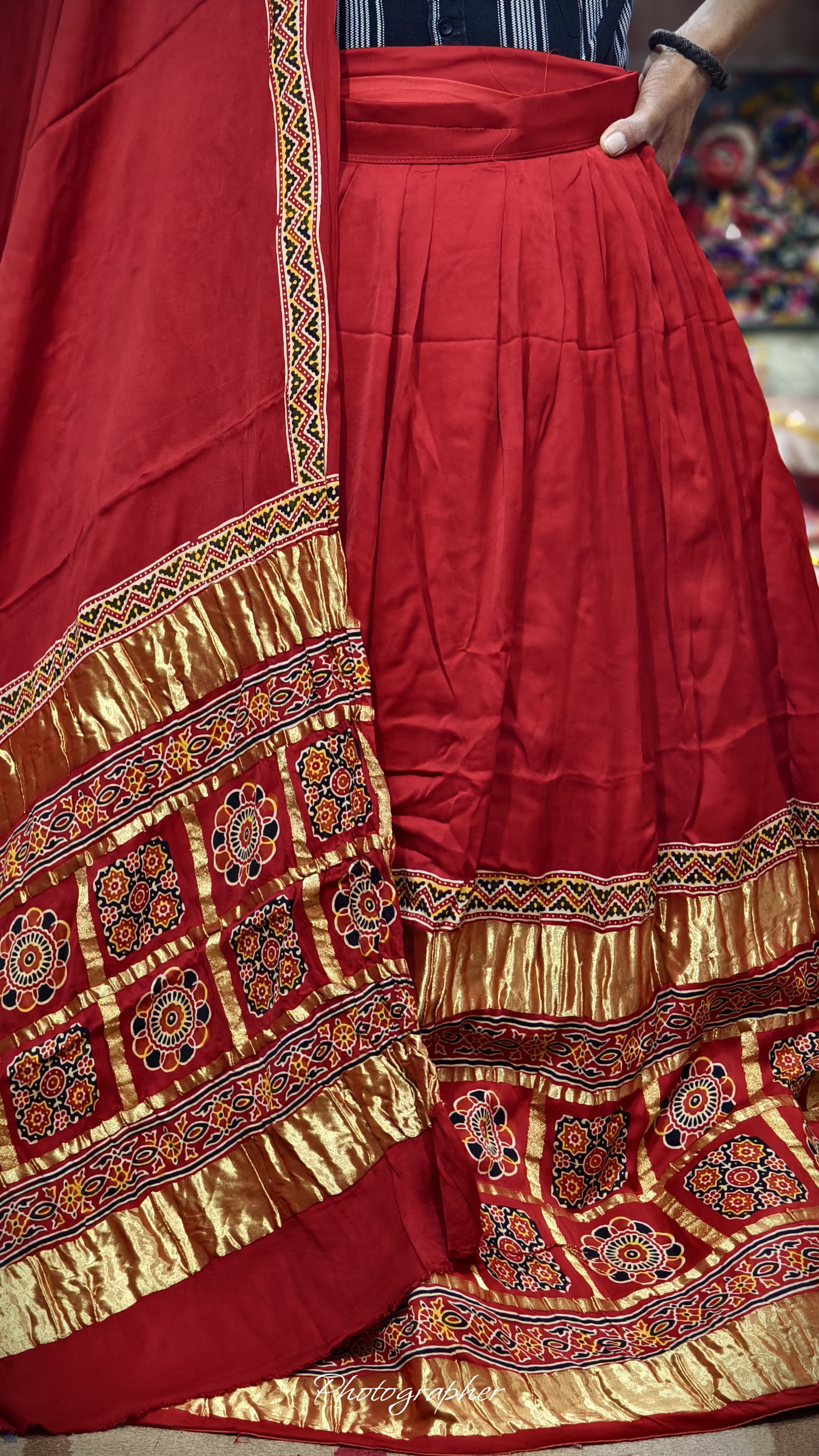 Pure Gaji Silk Chaniyacholi With Heavy Lagdi Pallu