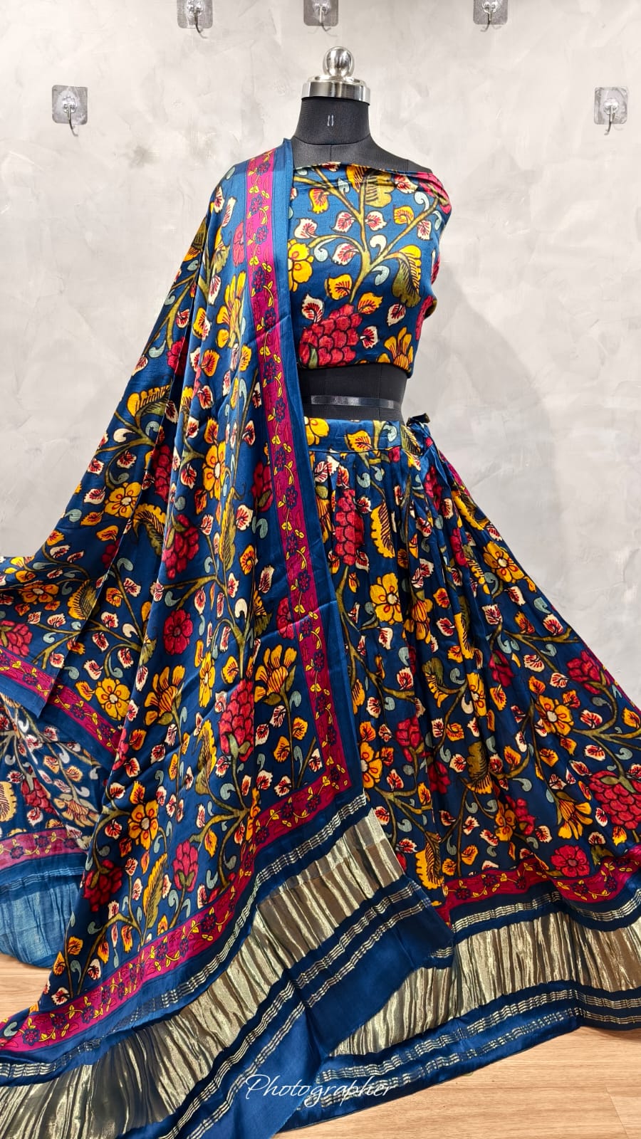 Pure Gaji Silk Chaniyacholi With Heavy Lagdi Pallu