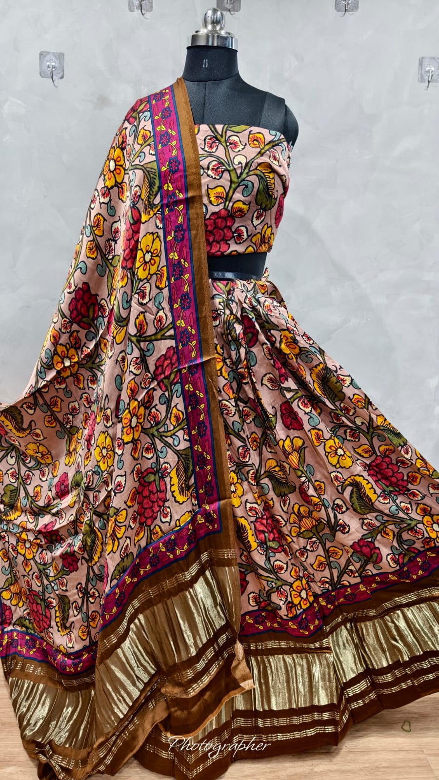 Pure Gaji Silk Chaniyacholi With Heavy Lagdi Pallu