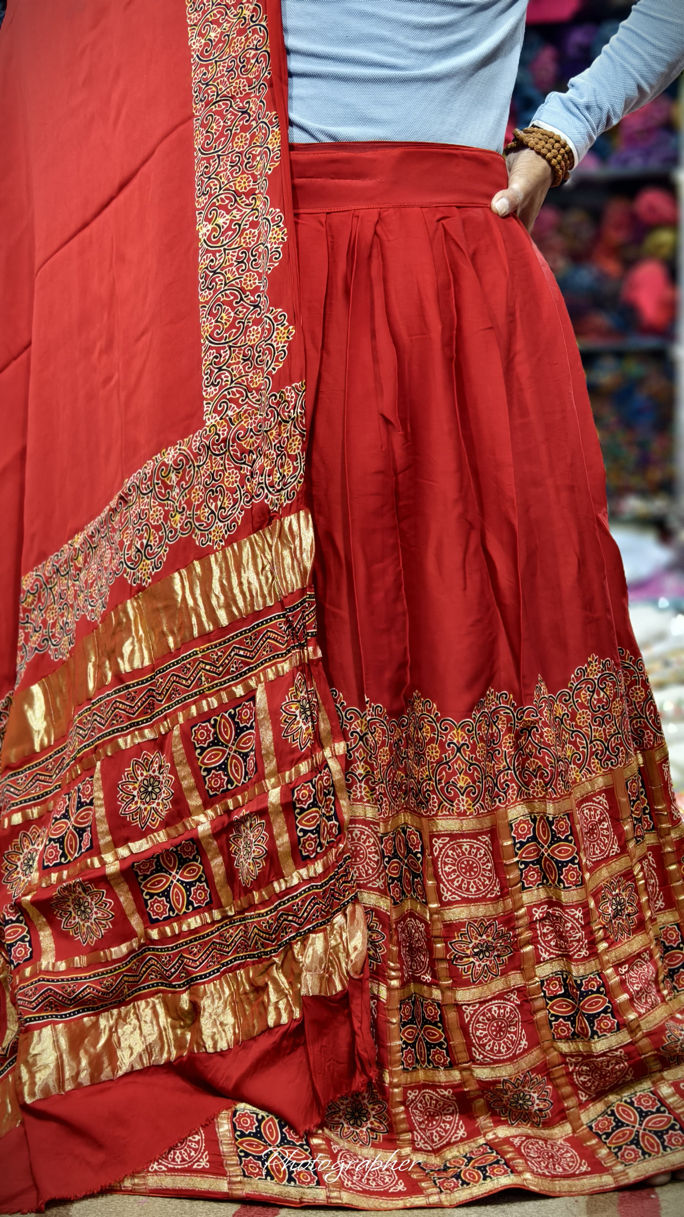 Pure Gaji Silk Chaniyacholi With Heavy Lagdi Pallu