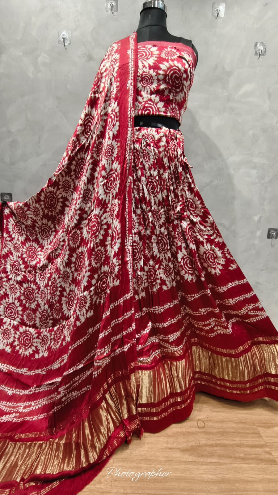 Pure Gaji Silk Chaniyacholi With Heavy Lagdi Pallu