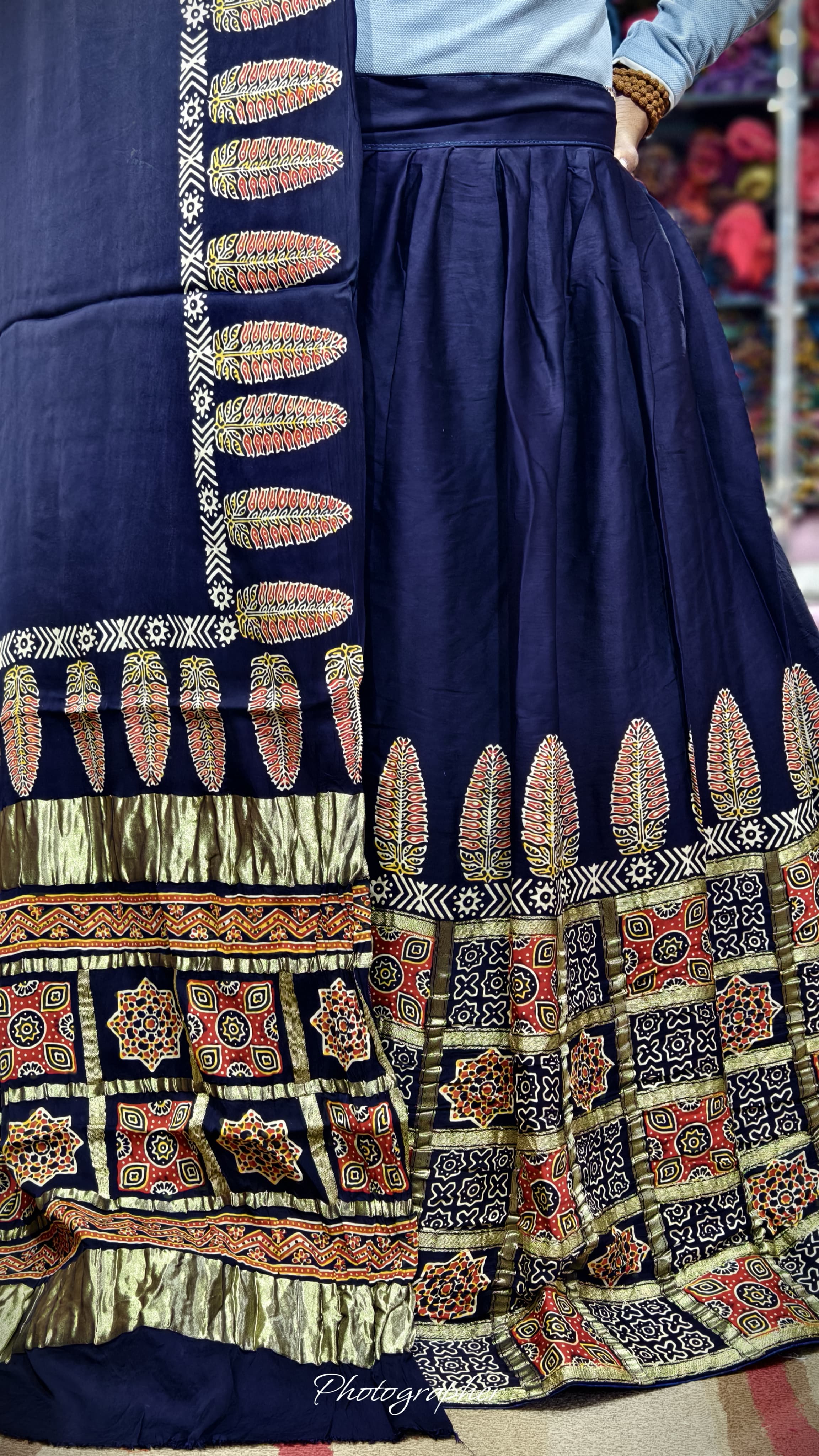 Pure Gaji Silk Chaniyacholi With Heavy Lagdi Pallu