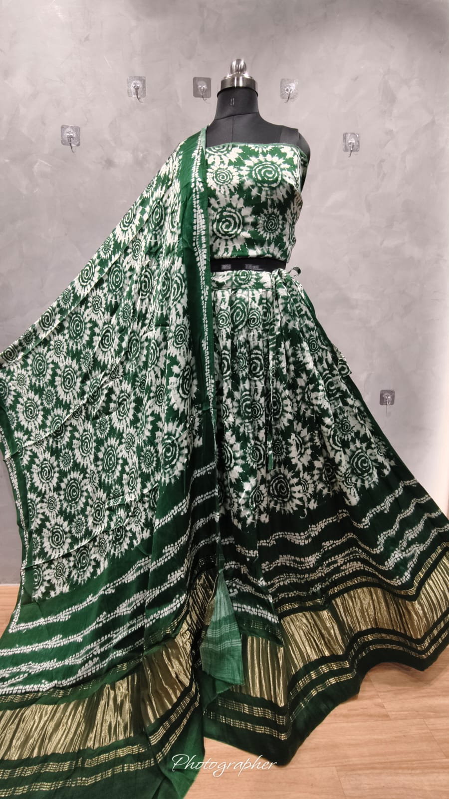 Pure Gaji Silk Chaniyacholi With Heavy Lagdi Pallu