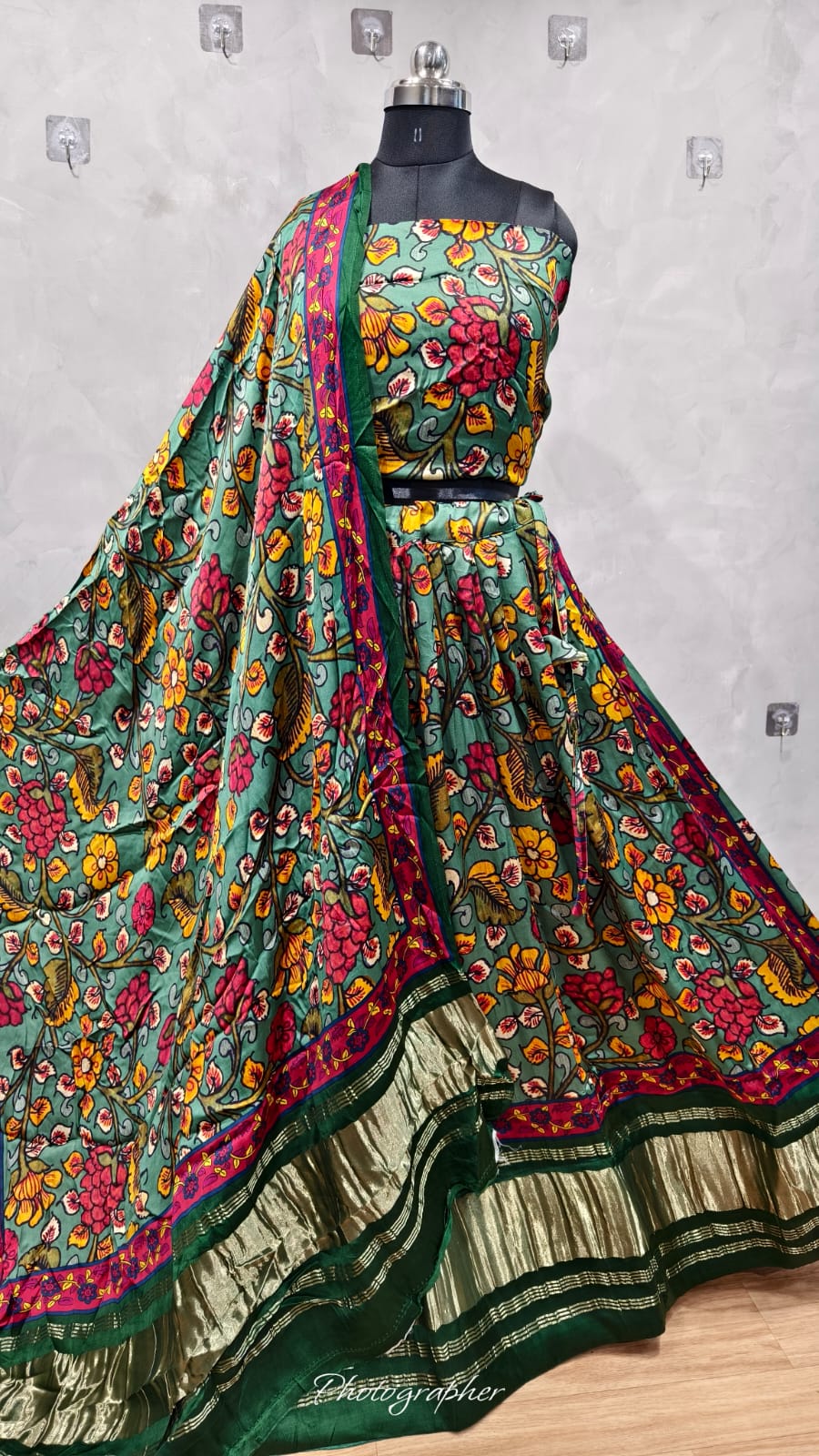 Pure Gaji Silk Chaniyacholi With Heavy Lagdi Pallu