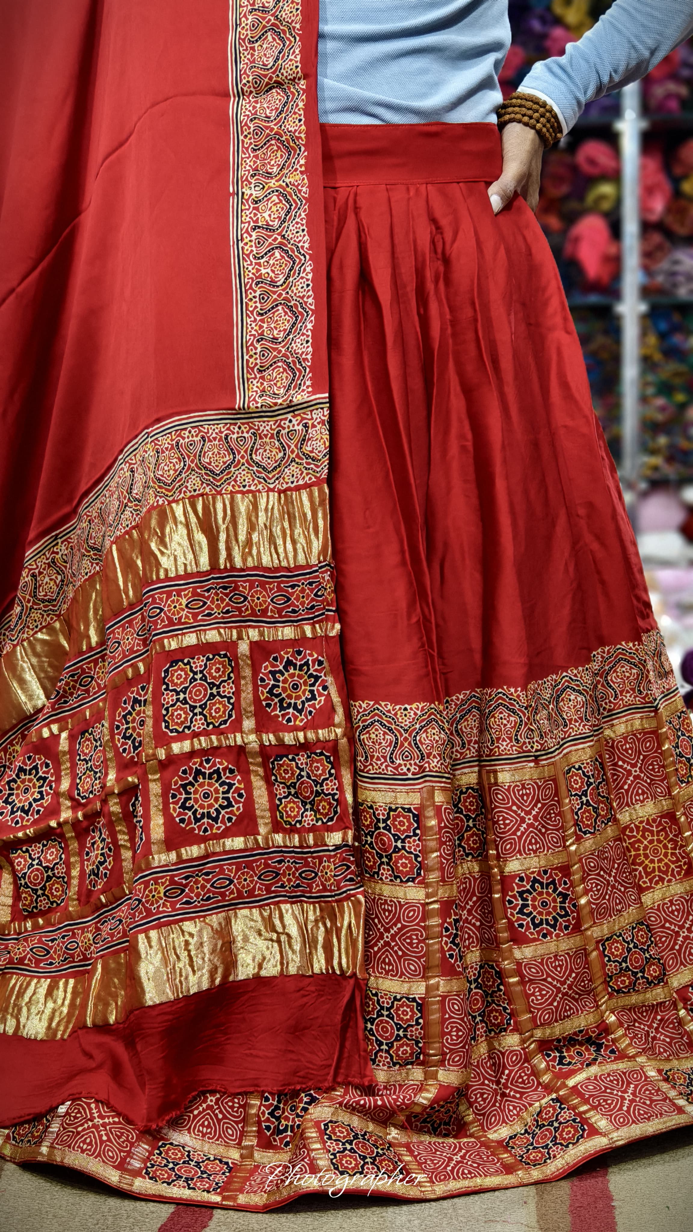 Pure Gaji Silk Chaniyacholi With Heavy Lagdi Pallu