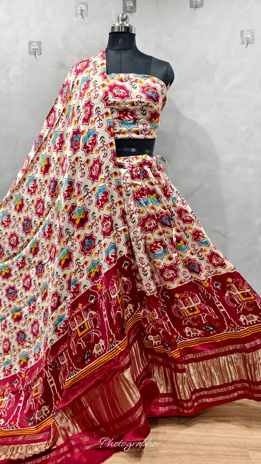 Pure Gaji Silk Chaniyacholi With Heavy Lagdi Pallu