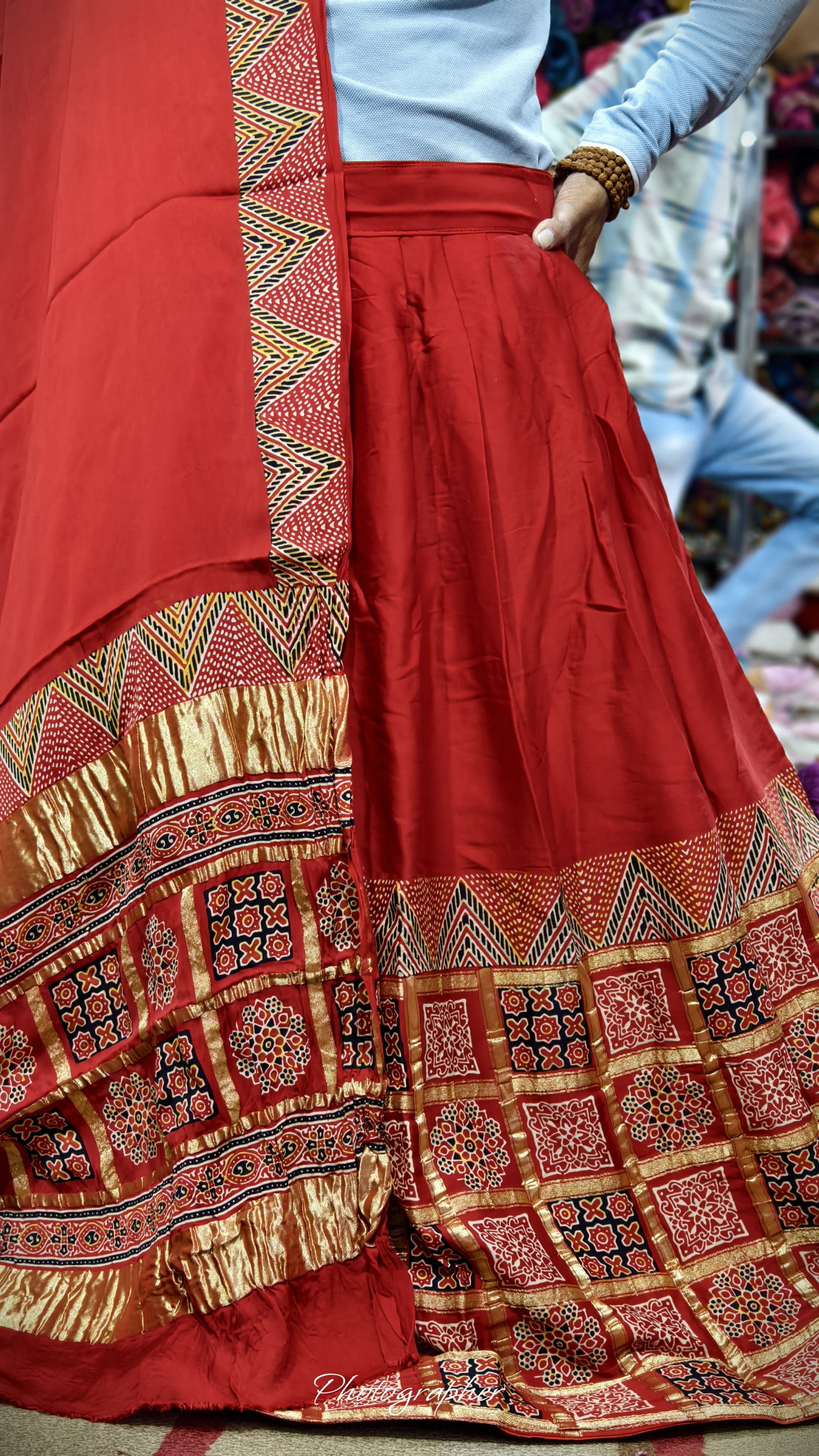 Pure Gaji Silk Chaniyacholi With Heavy Lagdi Pallu