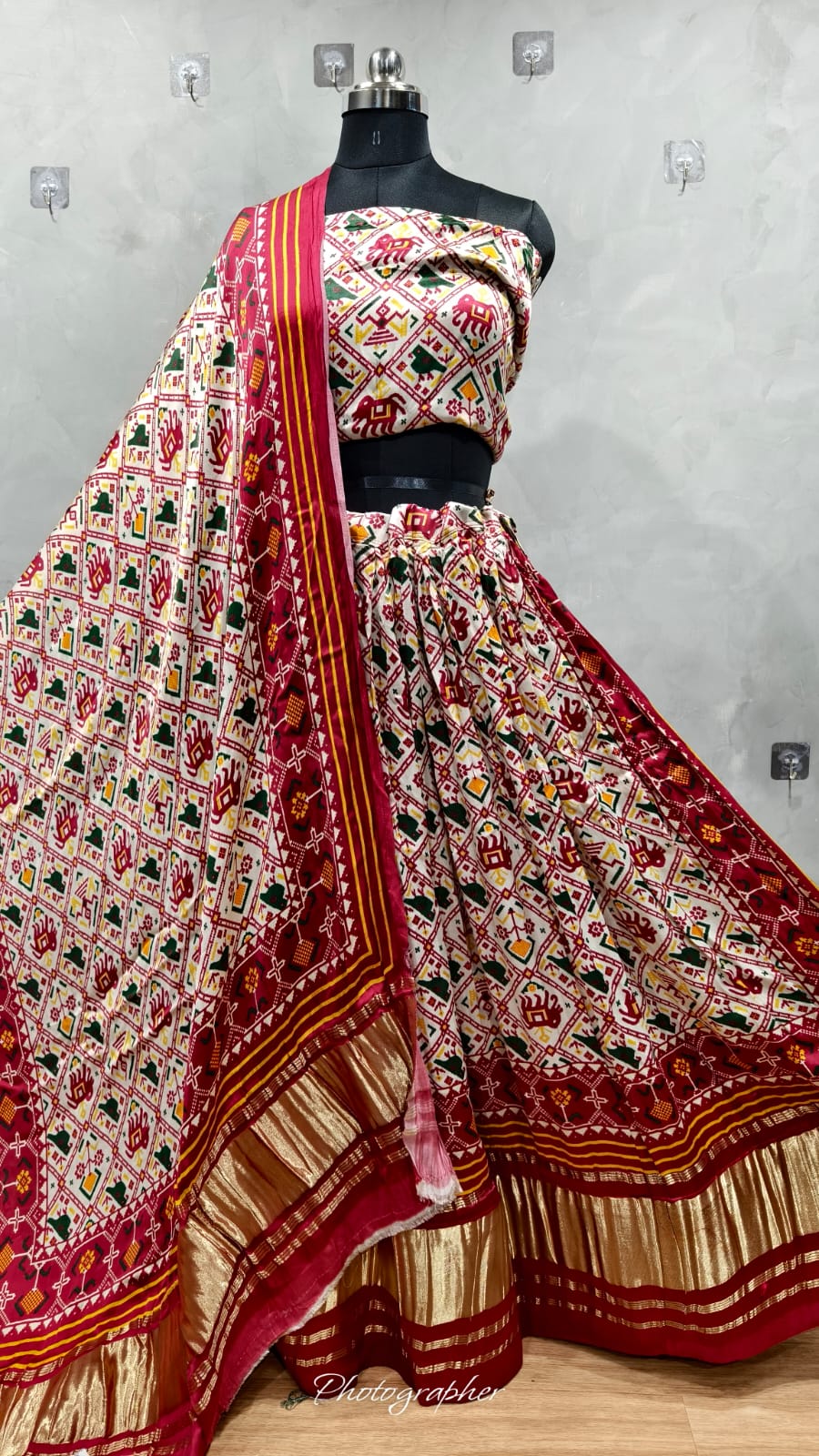 Pure Gaji Silk Chaniyacholi With Heavy Lagdi Pallu