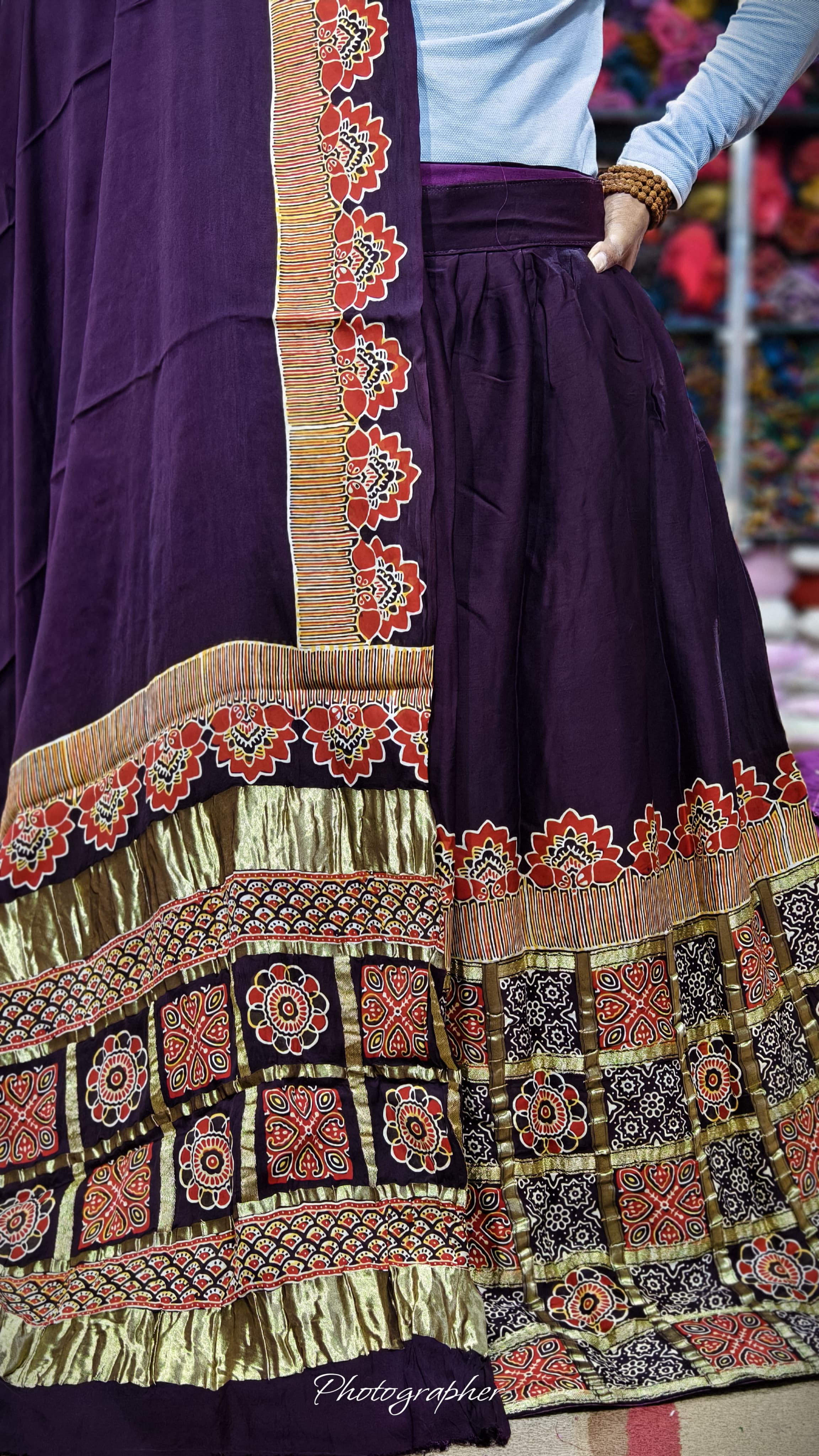 Pure Gaji Silk Chaniyacholi With Heavy Lagdi Pallu