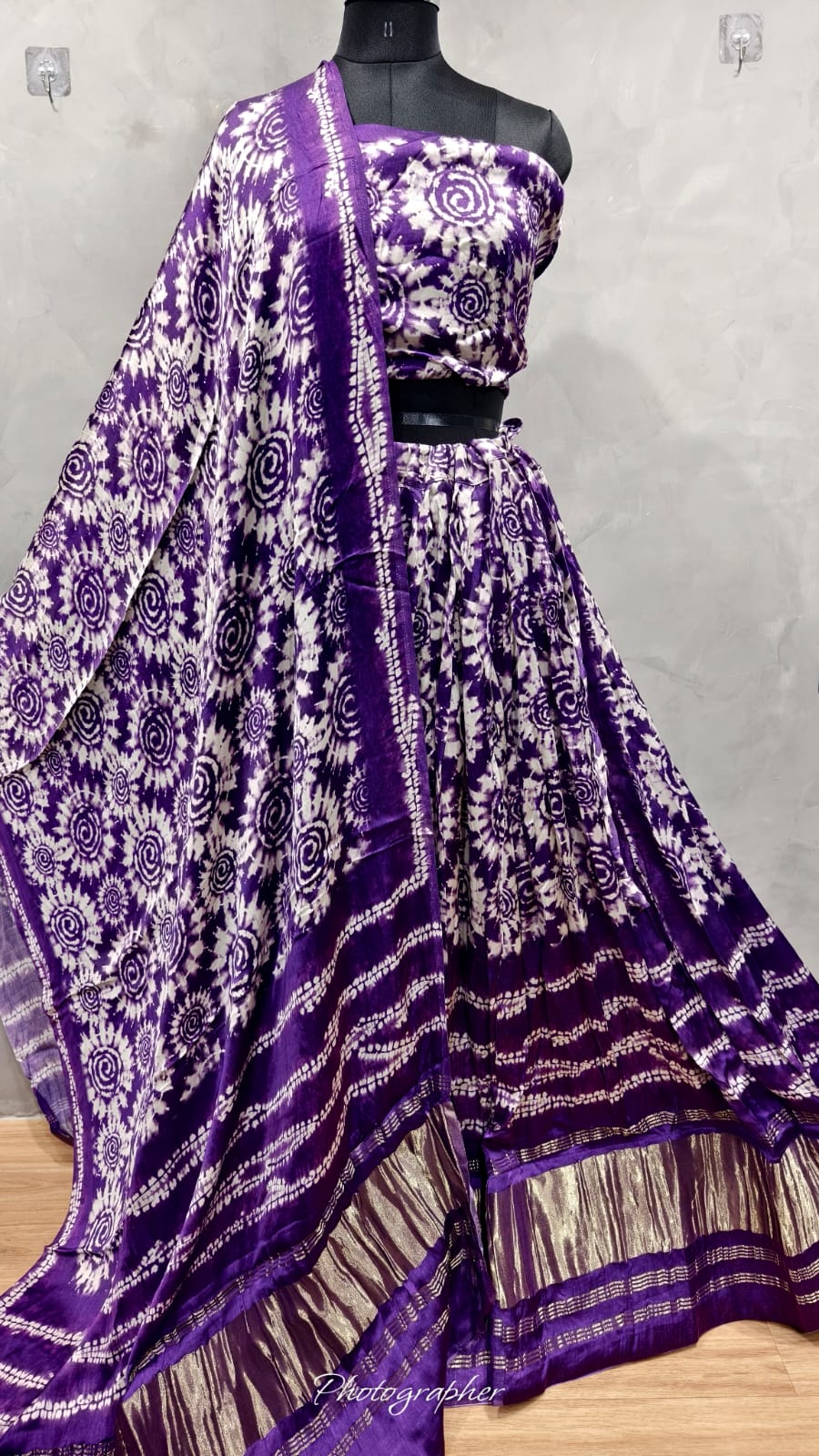 Pure Gaji Silk Chaniyacholi With Heavy Lagdi Pallu