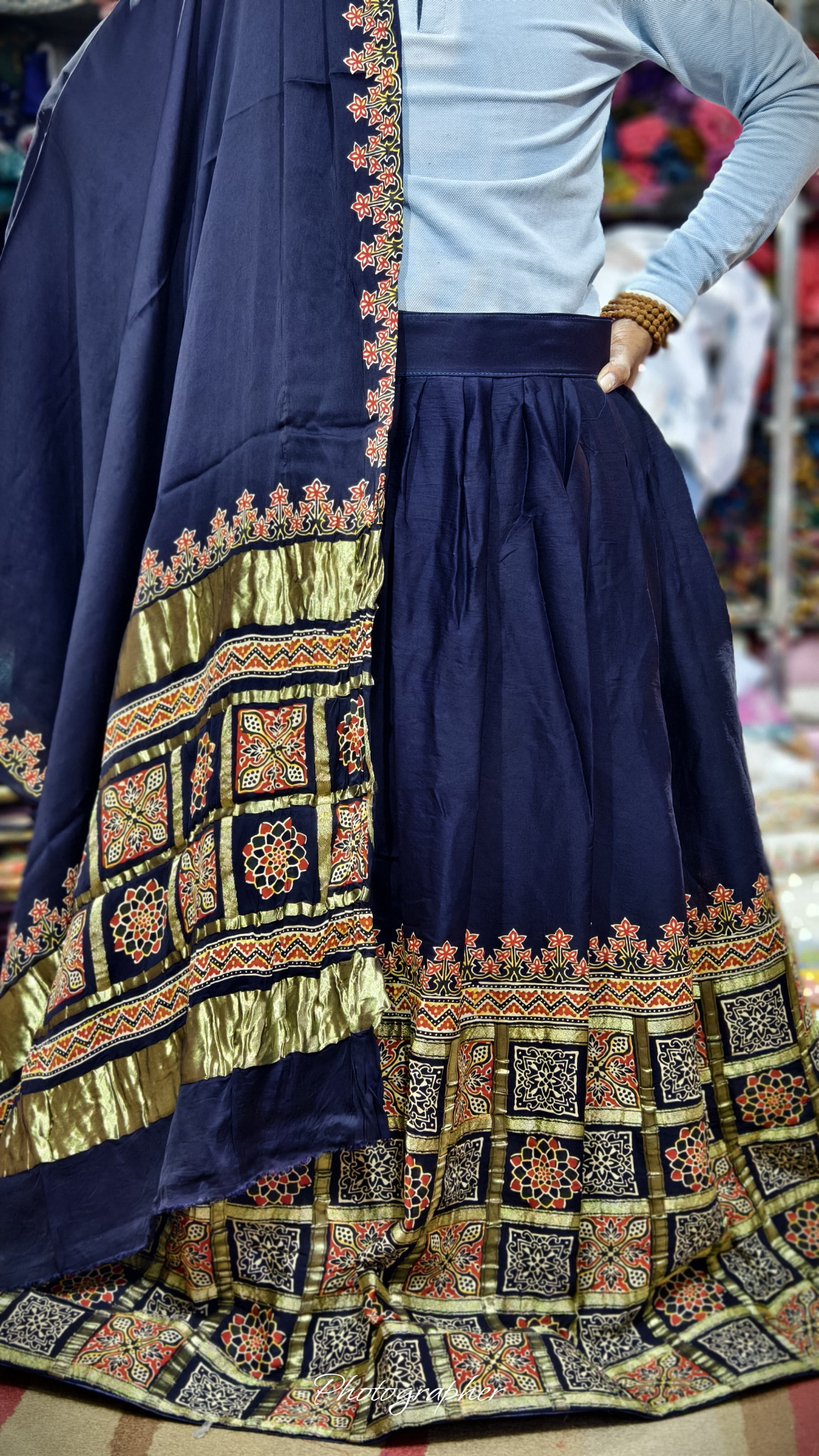 Pure Gaji Silk Chaniyacholi With Heavy Lagdi Pallu